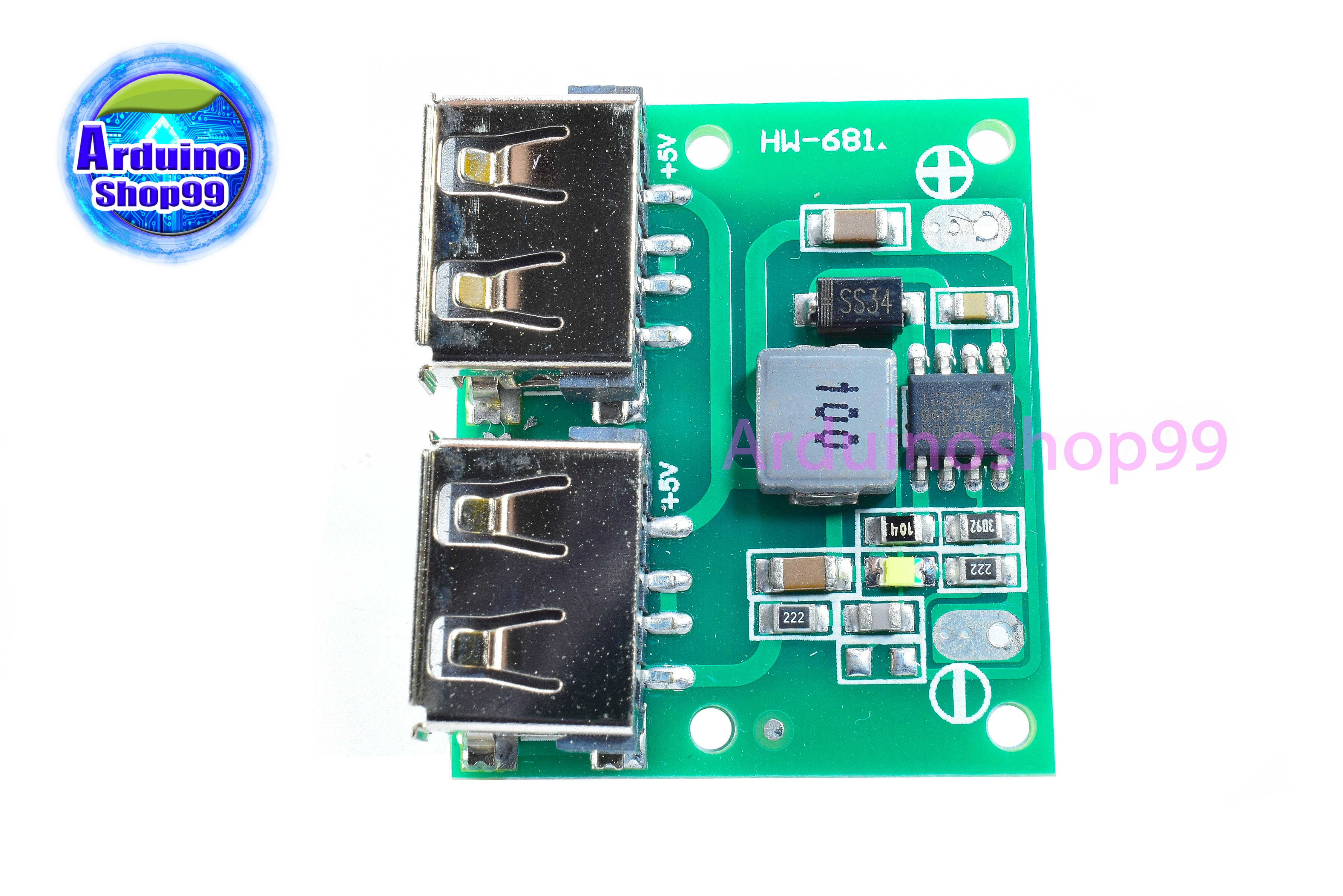DC-DC 9V/12V/24V to 5V 3A Dual USB output