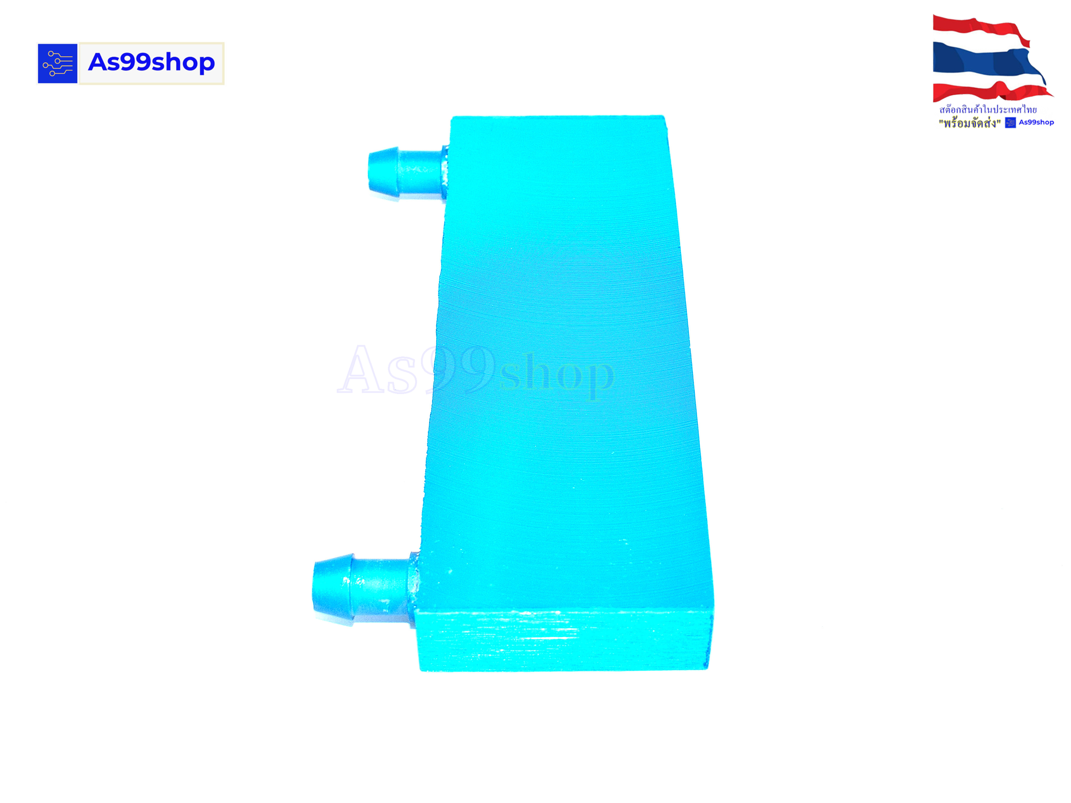 40*120*12 Aluminum Water Cooling Block Radiator Heatsink (อลูมิเนียมบล็อกฟ้า-แบบออกด้านข้าง)