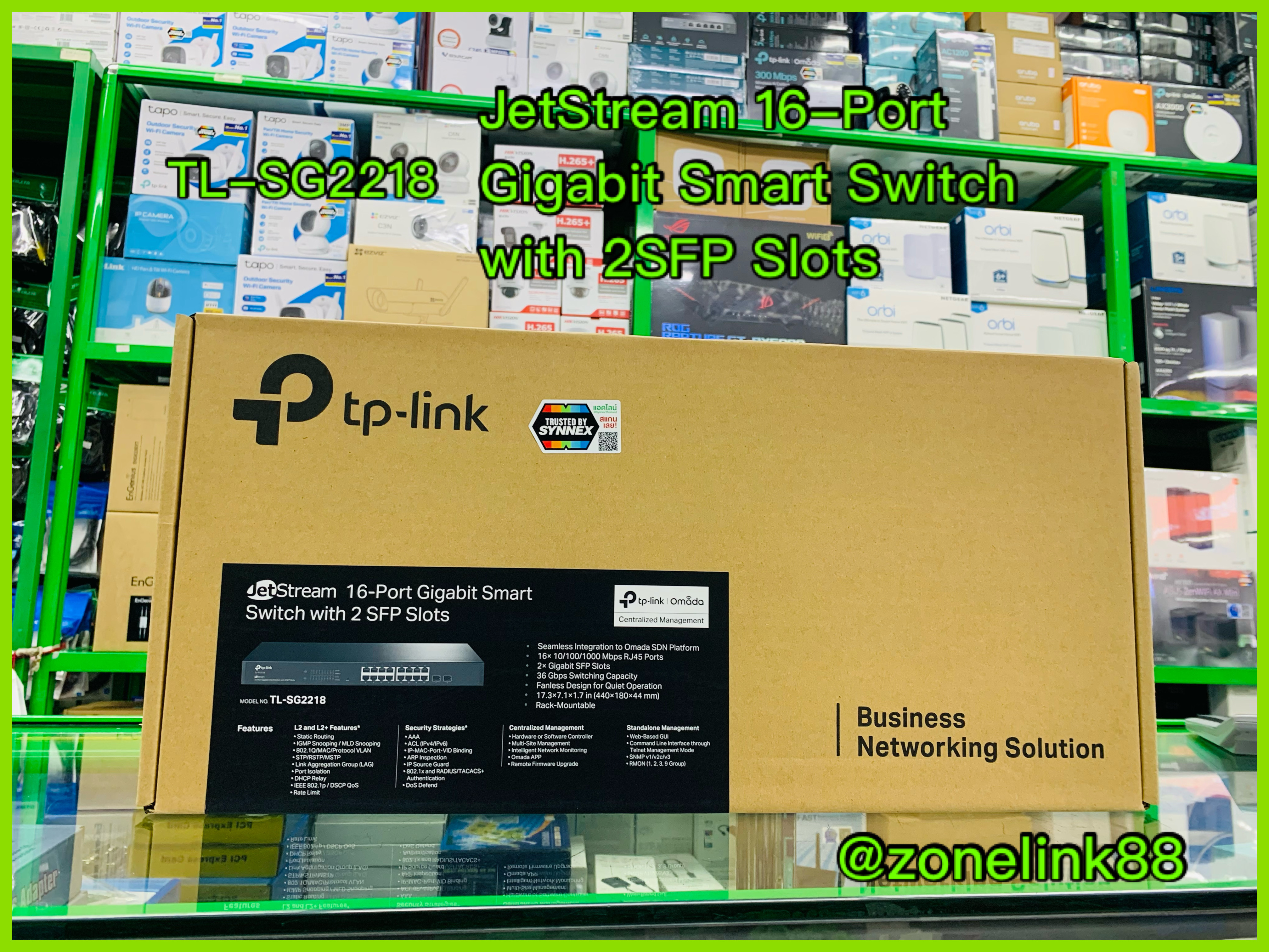 TL-SG2218 JetStream 16-Port Gigabit Smart Switch with 2 SFP Slots