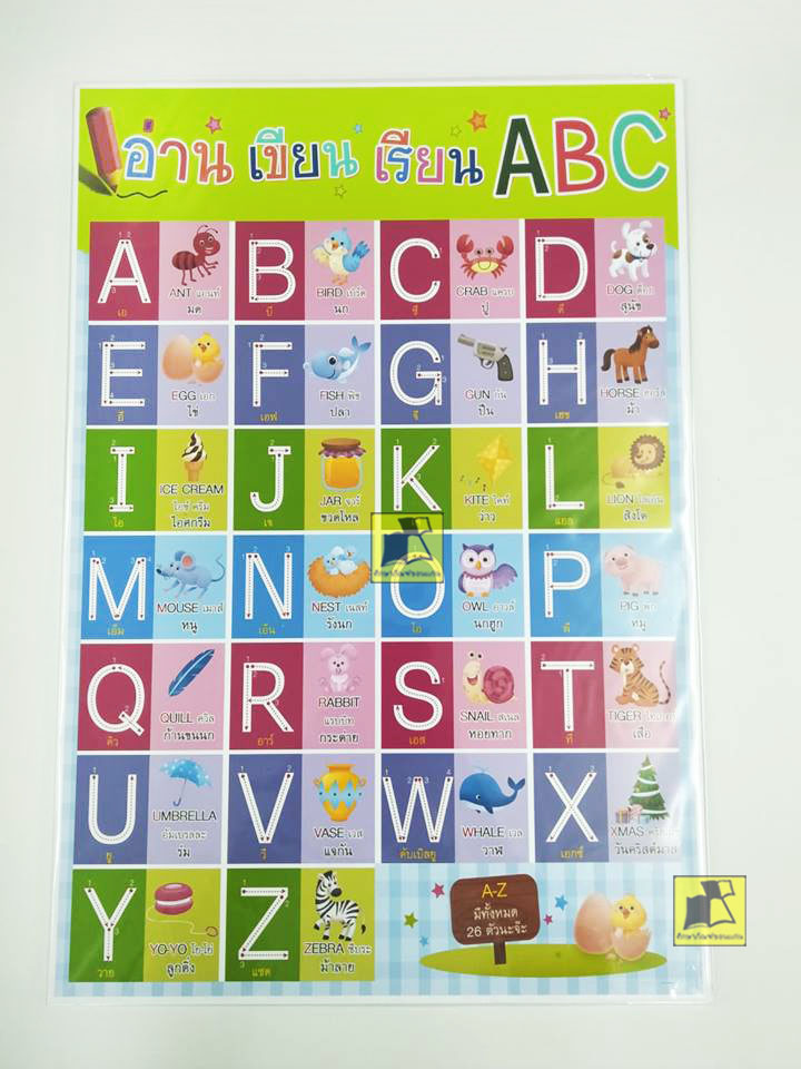 สื่อฟิวเจอร์บอร์ด A3 (อ่าน เขียน เรียน ABC)
