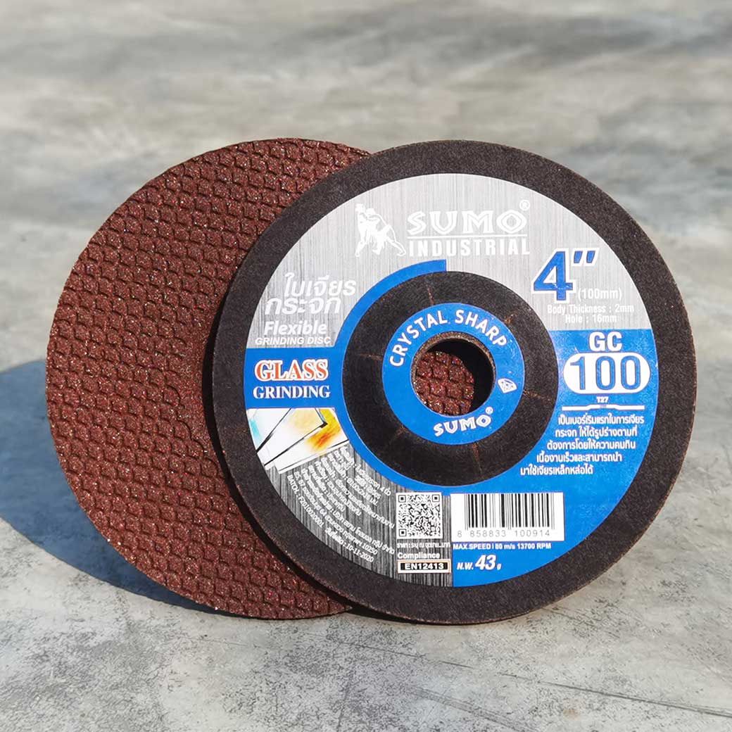 SUMO ใบเจียรกระจก 4"x2mm GC100 (25ใบ/กล่อง)