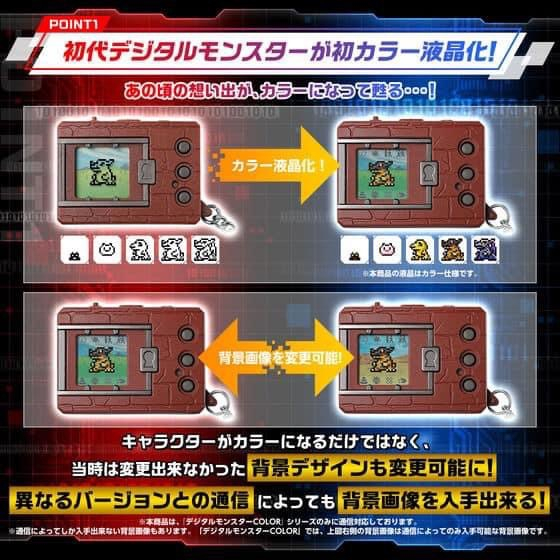 BANDAI DIGIMON Digital Monster V-PET[Color Version]Version 1 Original GRAY COLOR(สีเทา) +EX Gift Card รุ่นจอสี ดิจิม่อน วีเพ็ต