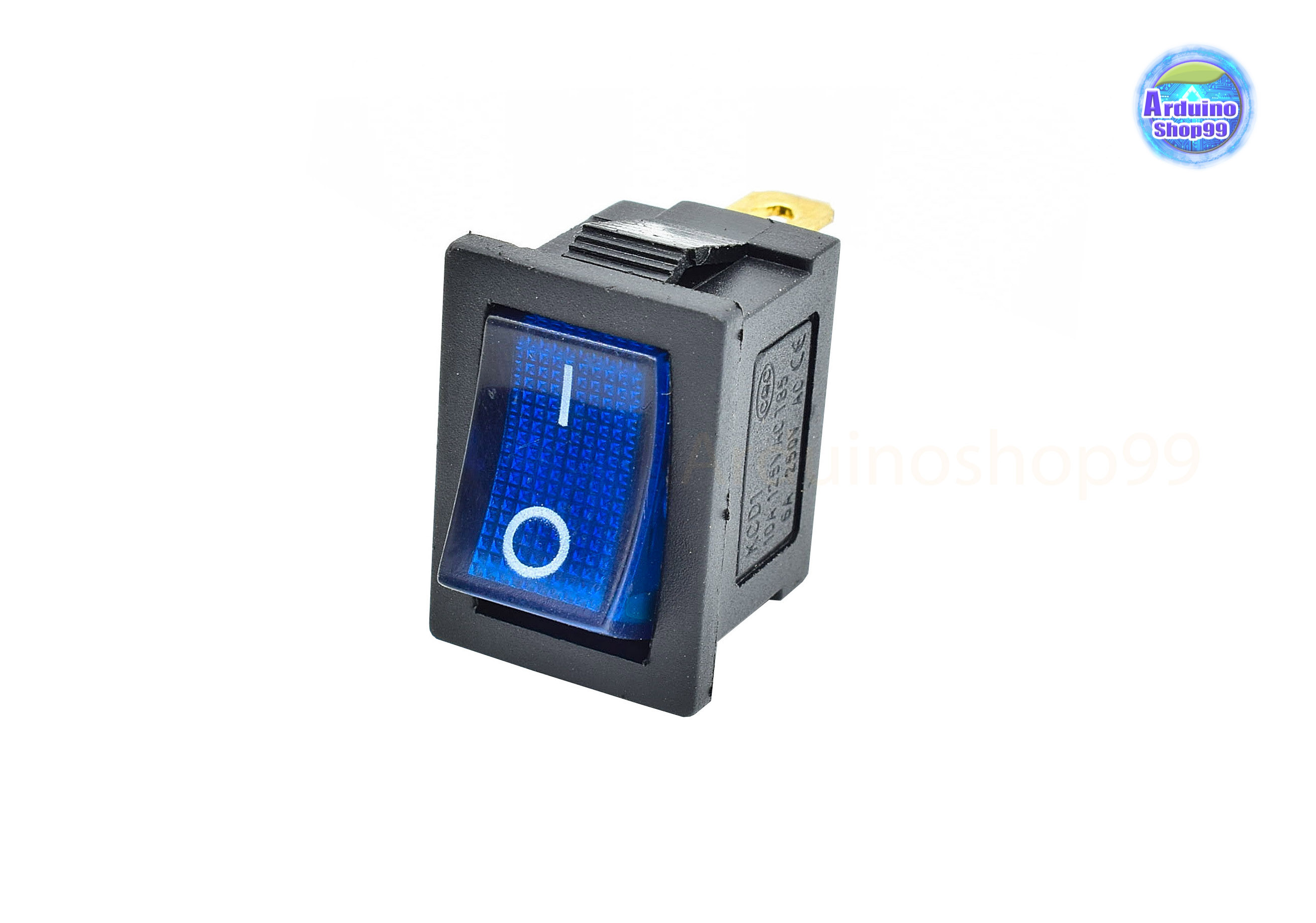 KCD1 Rocker Switch 3Pin 6A/10A 250V/125V AC Blue( 1 ตัว)