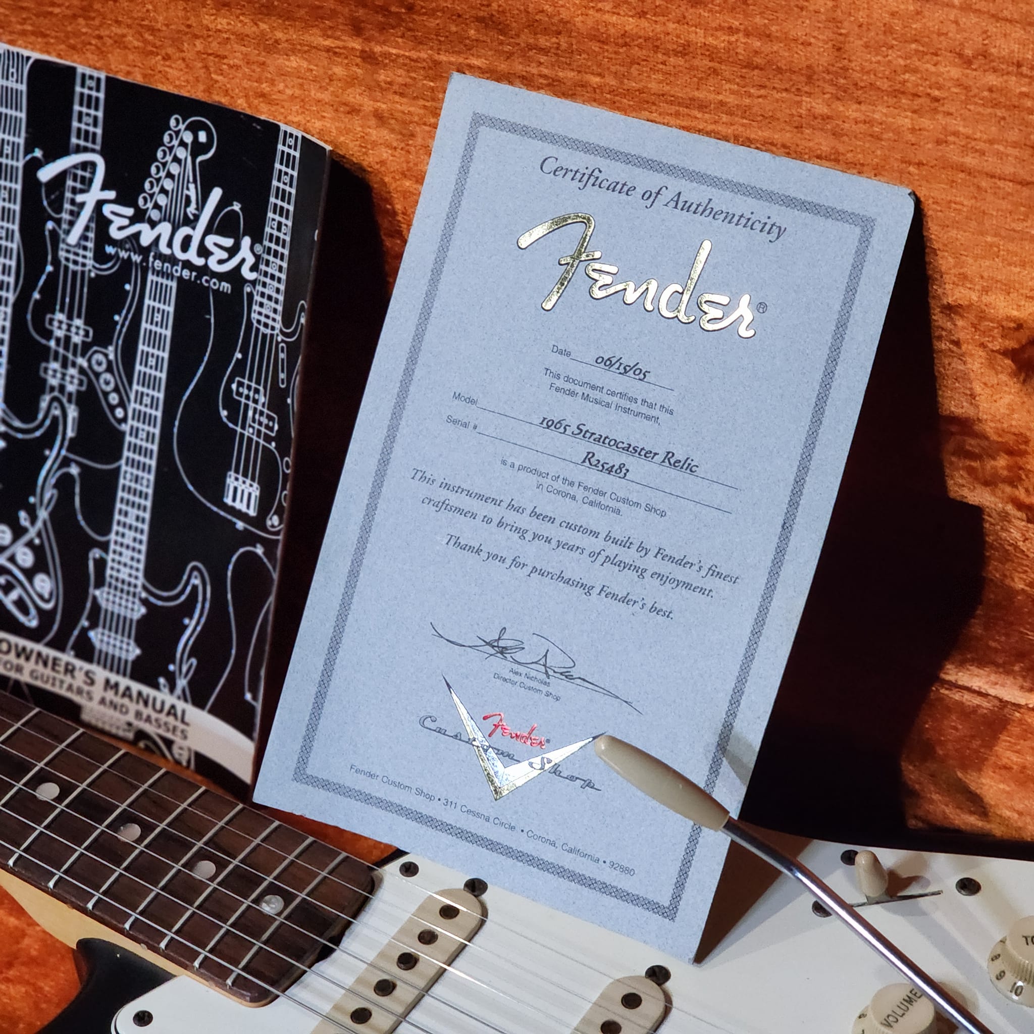 (USED) FENDER Custom Shop Stratocaster RE65 Relic Charcoal Frost Metallic 2005 SERIAL # R25483