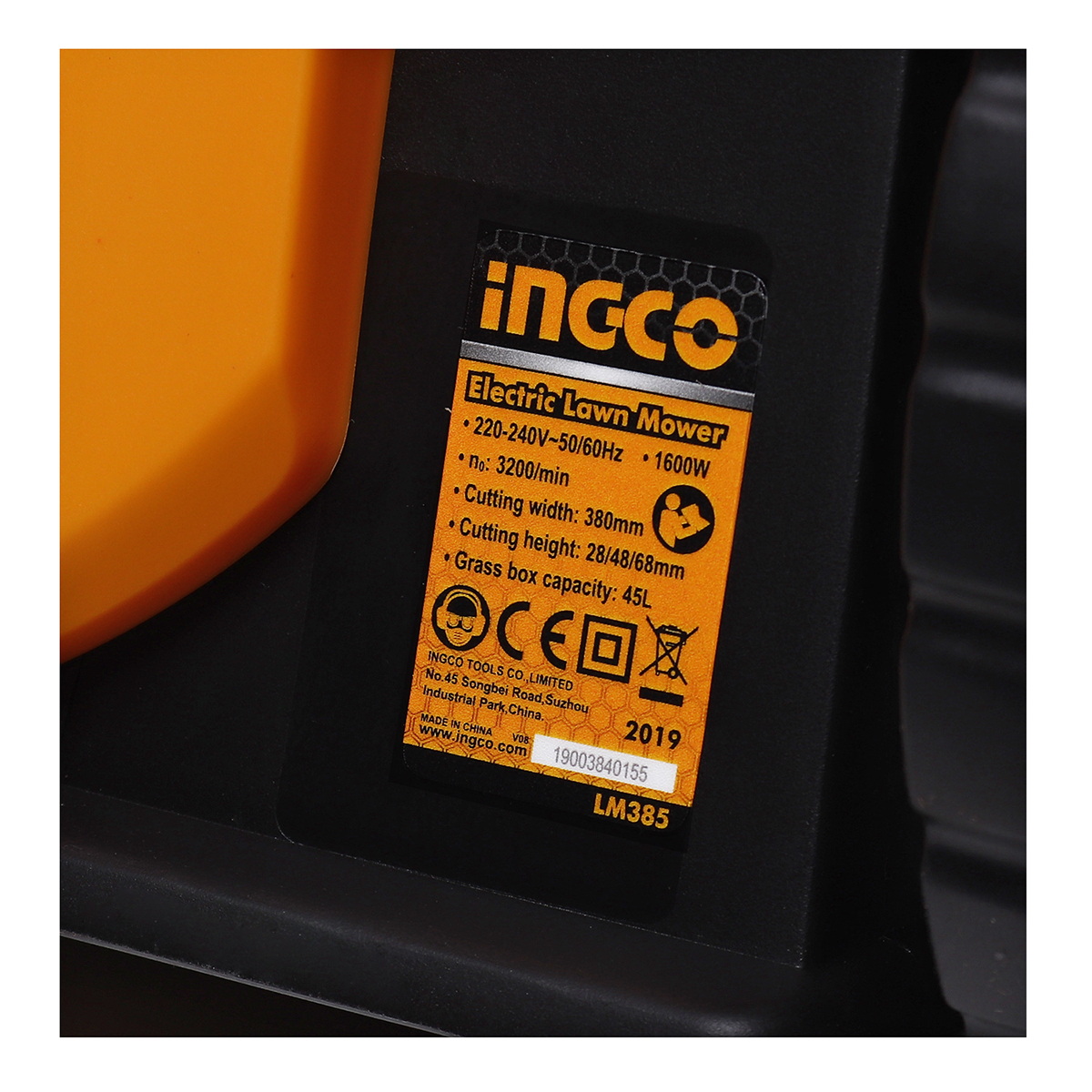 INGCO LM385 รถเข็นตัดหญ้าไฟฟ้า 15" 1600W/220V