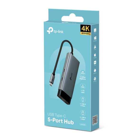 UH5020C USB Type-C 5 in 1 Hub