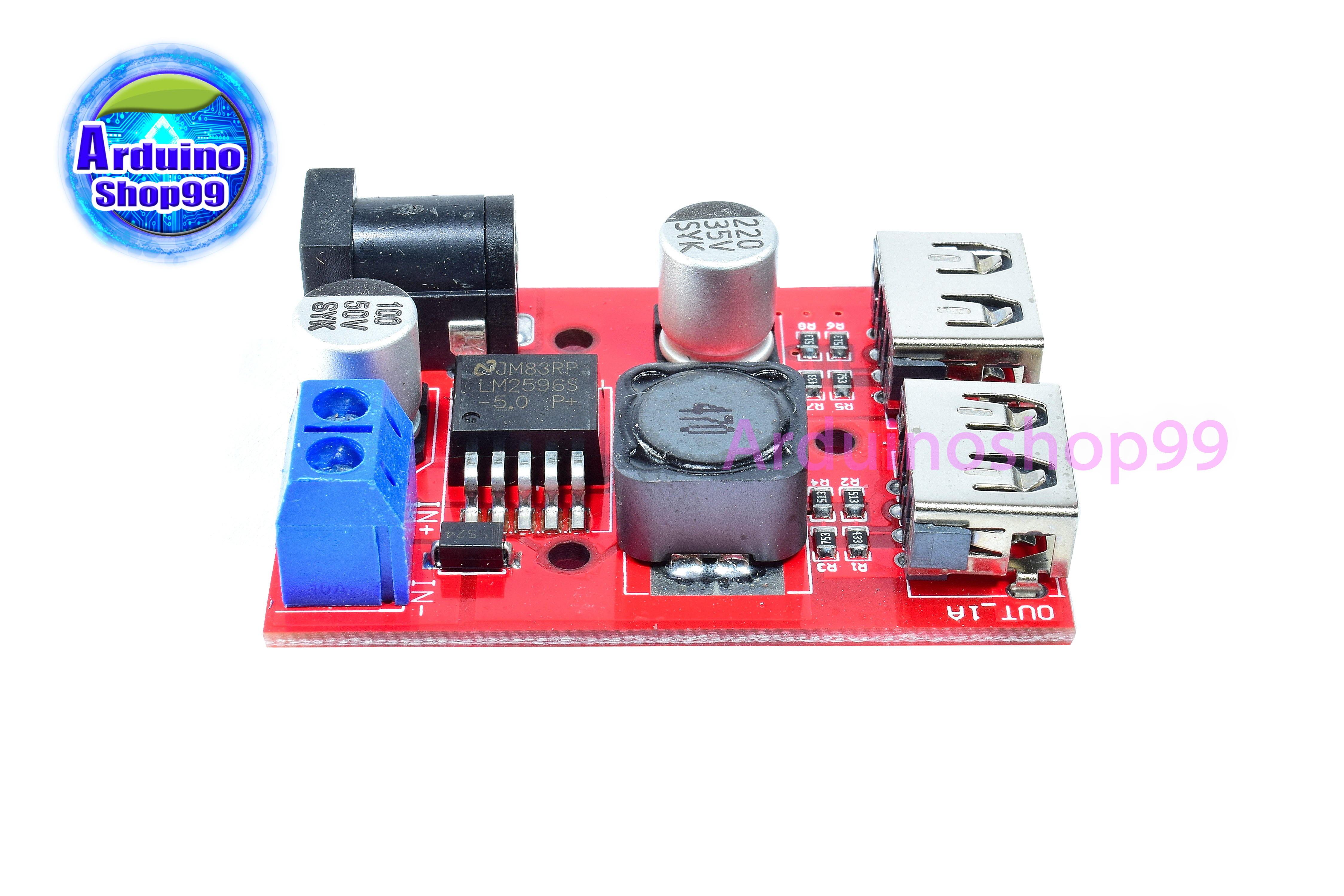 DC-DC step-down module car charging solar regulator board 9V/12V/24V/36V to 5V 3A