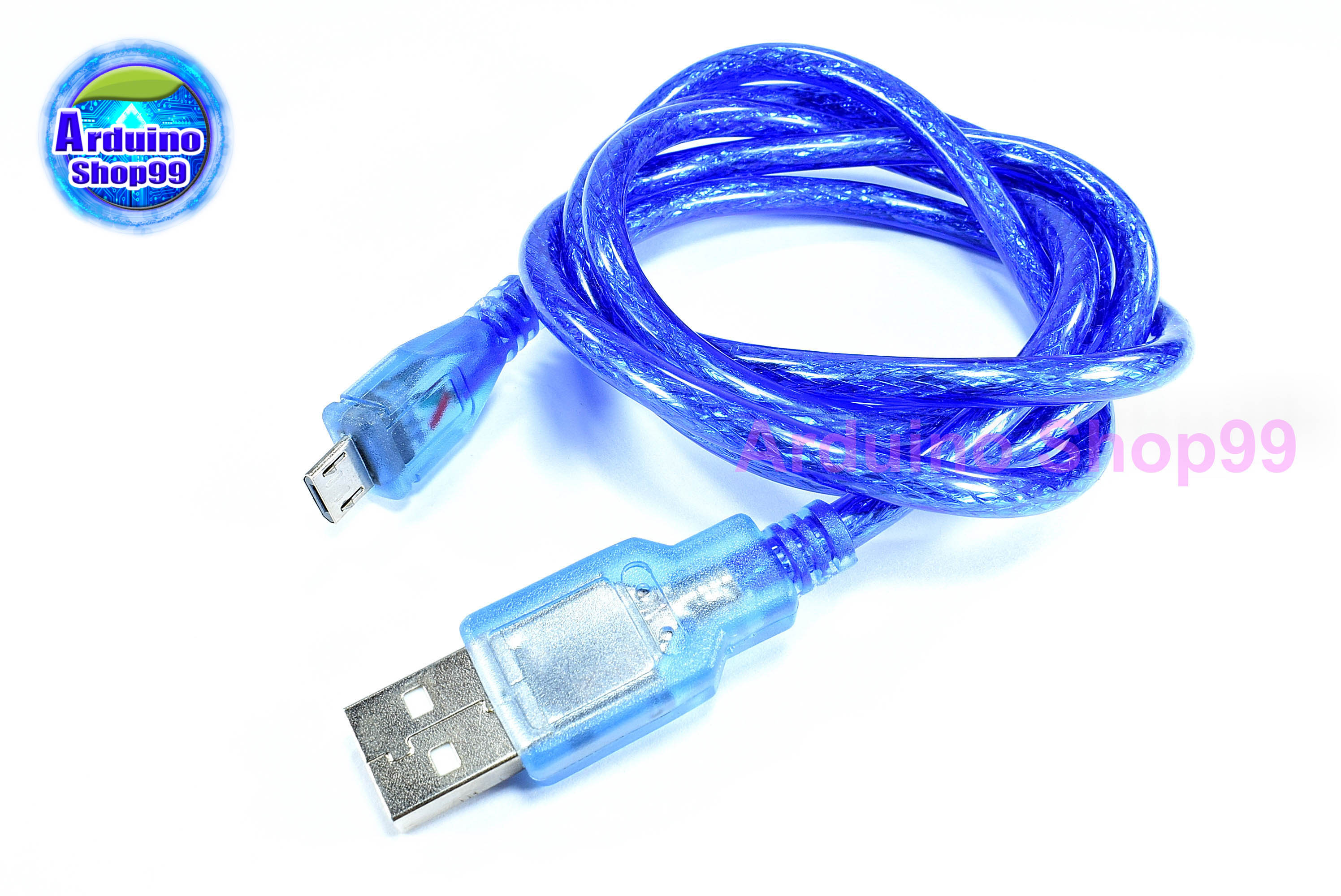 USB cable blue MicroUSB cable data cable MK5P mobile phone USB charging cable Mike line (สายยาว 100 cm)
