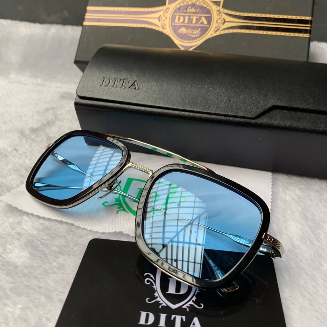 #olsditaglasses Dita blue flith 006 งานฮิต ไอรอนแมน iron man งานตามหา ✈️✈️✈️✈️✈️✈️✈️✈️✈️✈️✈️✈️ พร้อมส่ง 2 สี บลูขอบเงิน,บลูขอบทอง อุปกรณ์ครบเซทใหญ่ตามแบรนด์ : Full set ราค