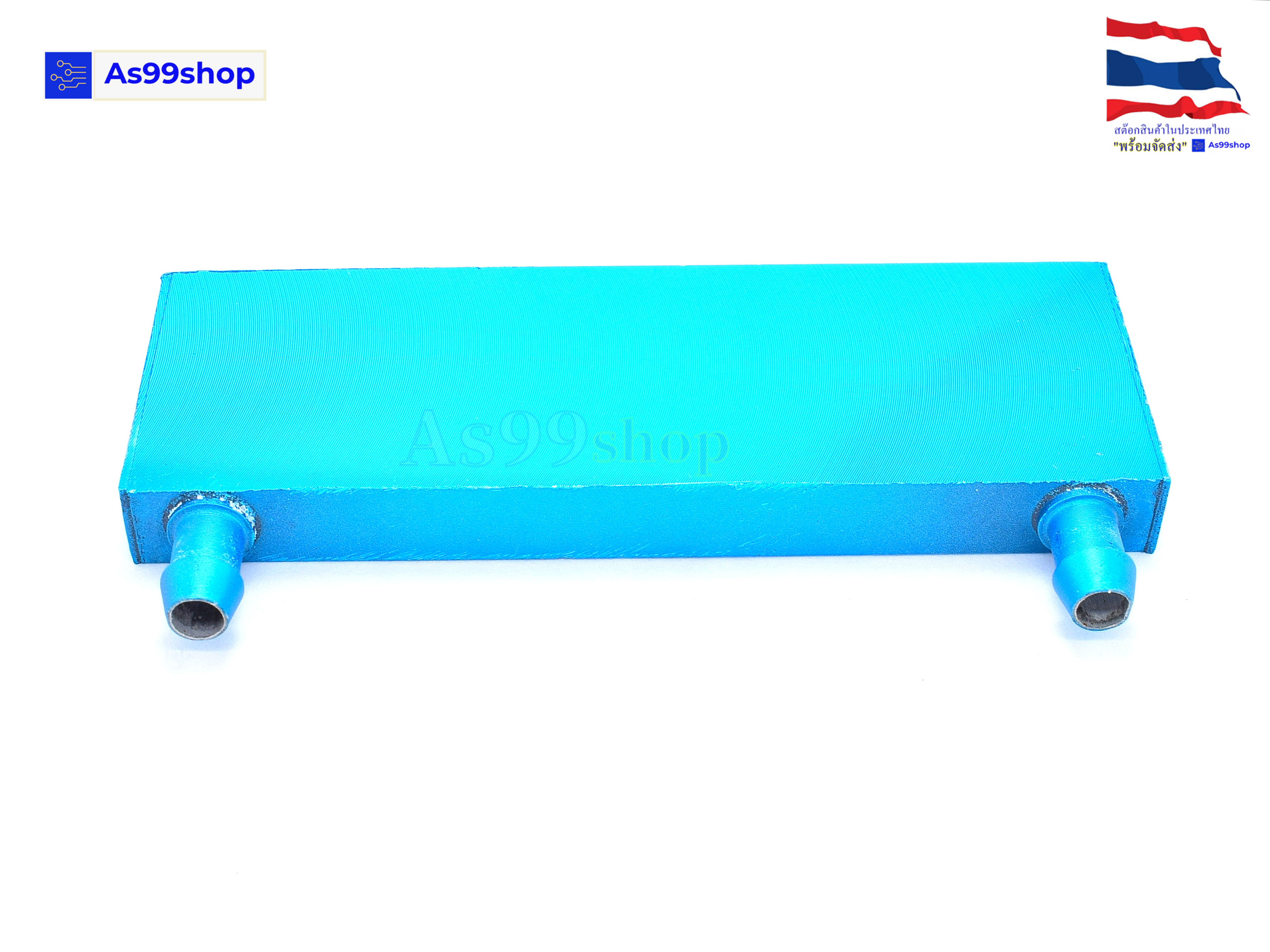40*120*12 Aluminum Water Cooling Block Radiator Heatsink (อลูมิเนียมบล็อกฟ้า-แบบออกด้านข้าง)