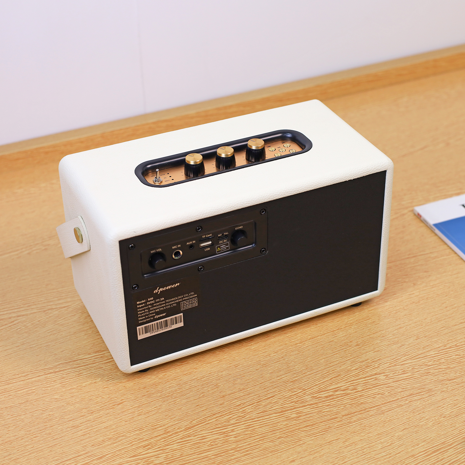 d-power ลำโพงบลูทูธ รุ่น X40 กำลังขับ 40วัตต์ ลำโพงพกพา เชื่อมต่อ2ตัวได้ รองรับไมค์โครโฟน รับประกัน 1 ปี