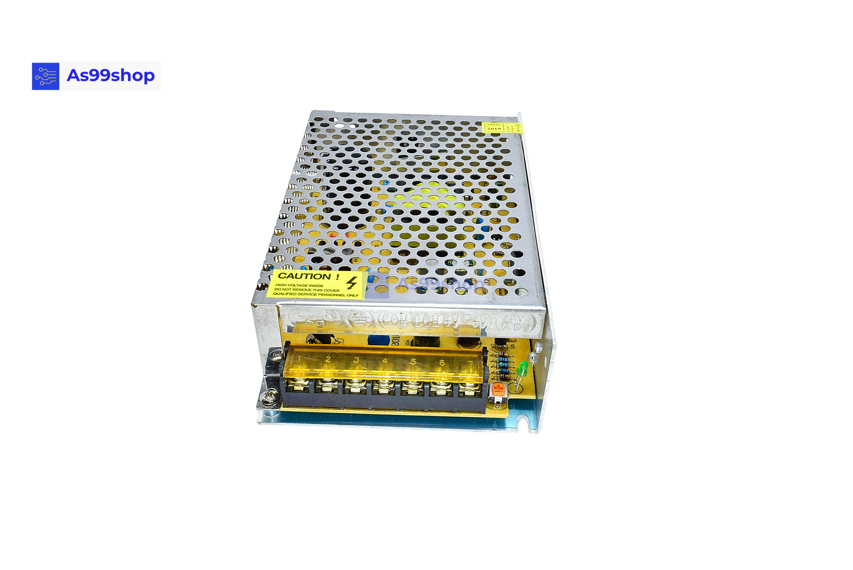 Switching Power Supply สวิตชิ่งเพาเวอร์ซัพพลาย 5V 20A 100W(สีเงิน) S-100-5