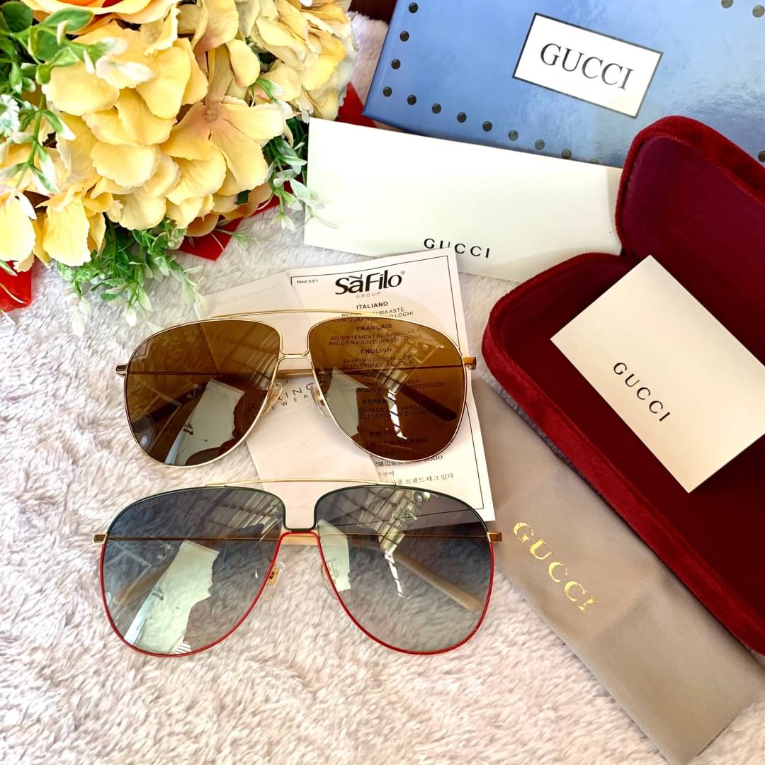 🔥GUCCI ใหม่ล่าสุด🔥 พร้อมส่ง 2 สี งานสวยมากคะ งานเกรด Hi end ปั้มโลโก้ทุกจุด เทียบแท้1:1 GG0440s พร้อมเซทกำมะหยี่สุดหรู Sz. 63-10-150 mm ราคา 1980 บาท อุปกรณ์ครบเซทใหญ่ตามแบรนด์ : Full set ✅รับประกันความพอใจ👍🏼 สอบถามเ