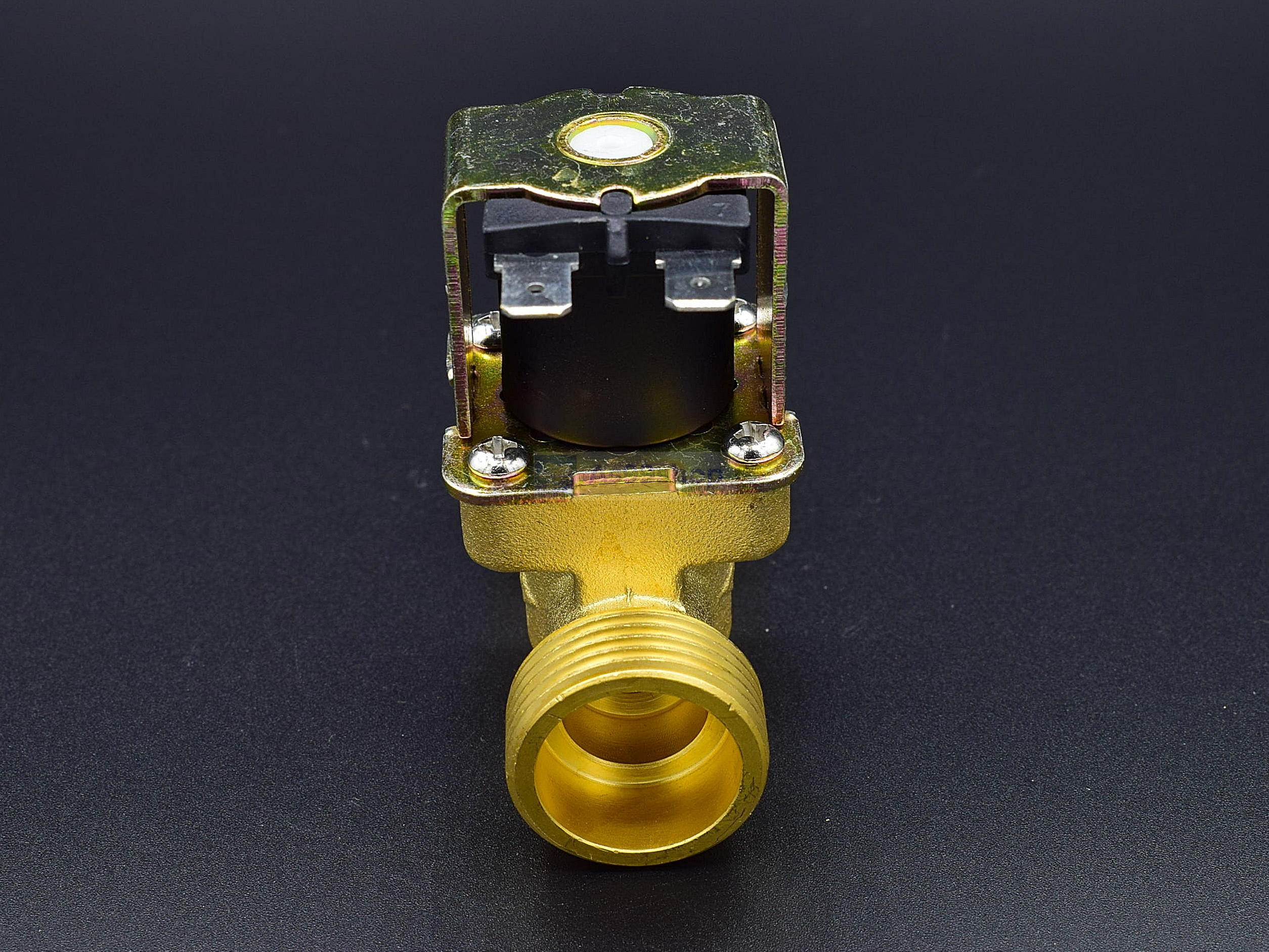 โซลินอยด์วาล์วทองเหลือง Solenoid Valve 24VDC 3/4 นิ้ว สำหรับเปิด-ปิด น้ำ