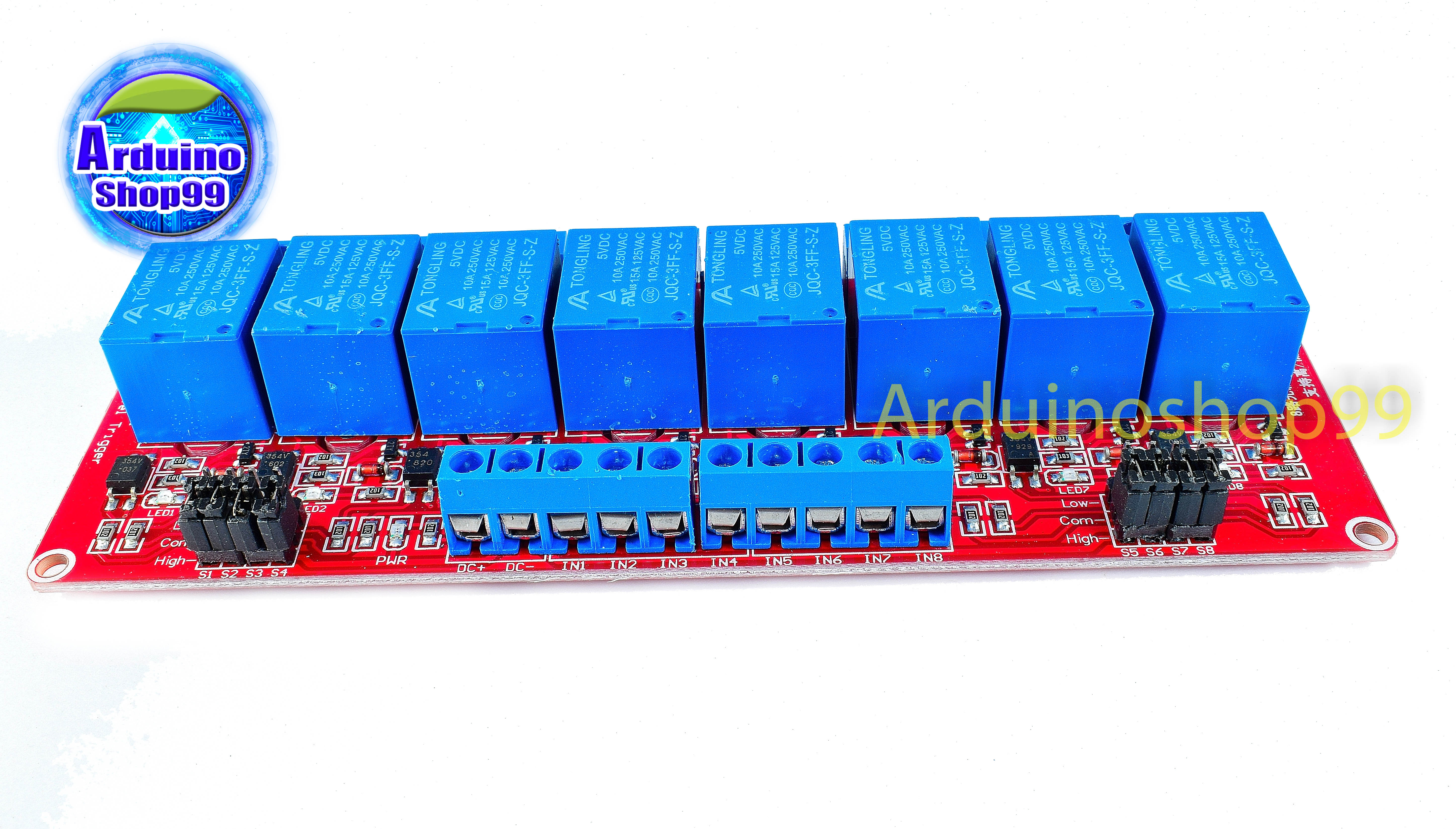 Relay 5v 8 Channel 10A 250V แบบ Active High/Low