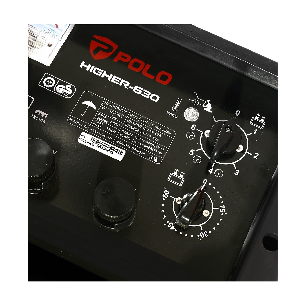 POLO HIGHER-630 เครื่องชาร์จแบตเตอรี่ 12/24V 60A