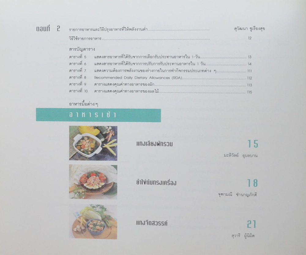 โครงการตำราอาหารเพื่อสุขภาพ ตอนที่ 1: อาหารคุมน้ำหนัก