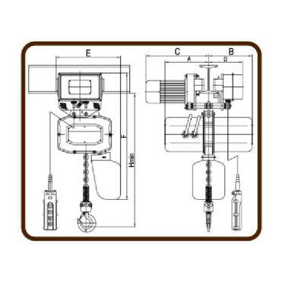 VITAL VECH-TM รอกโซ่ไฟฟ้า 4 ทิศทาง 1Ton-5Ton 220V และ 380V