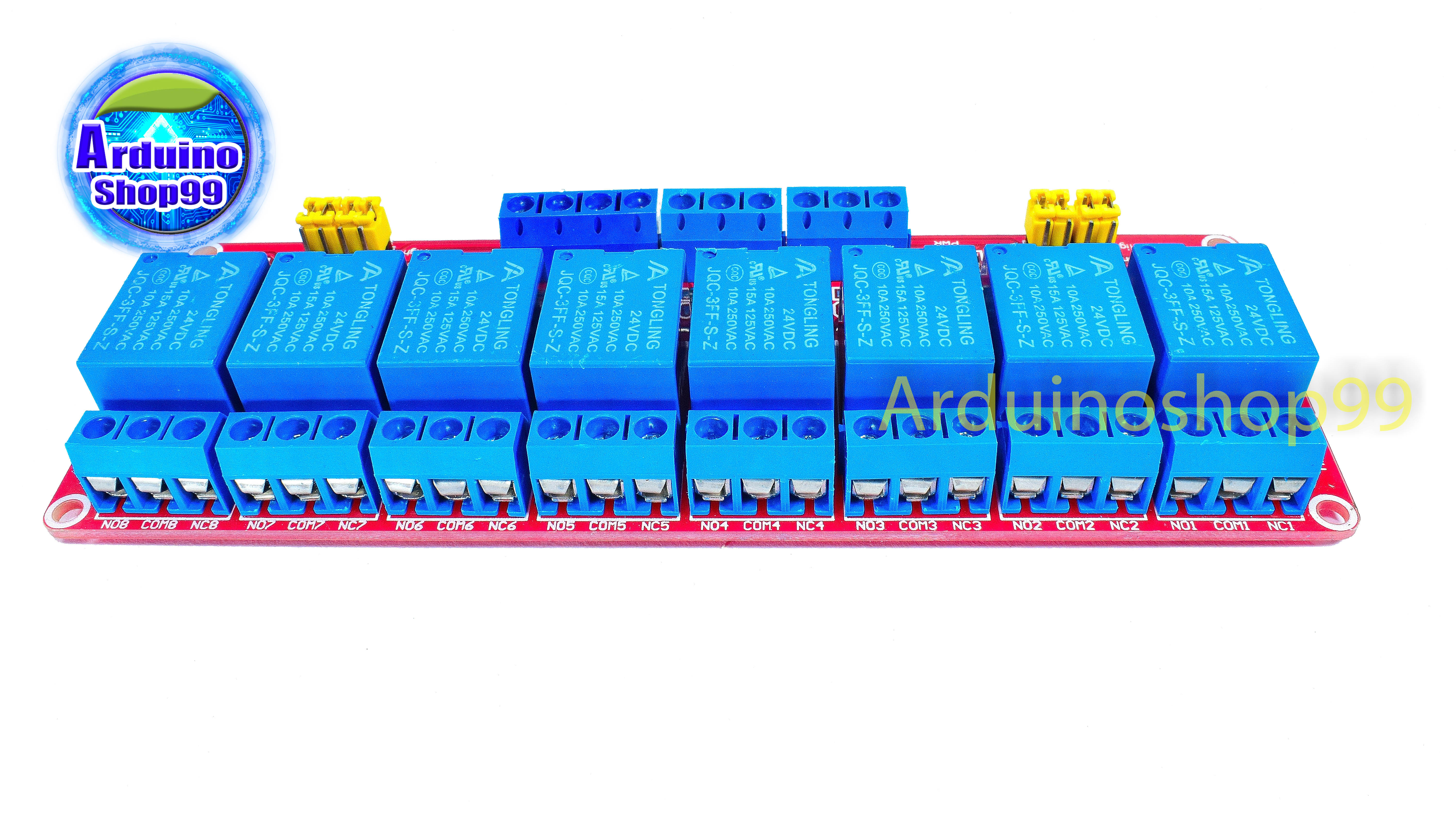 Relay 24v 8 Channel 10A 250V แบบ Active High/Low