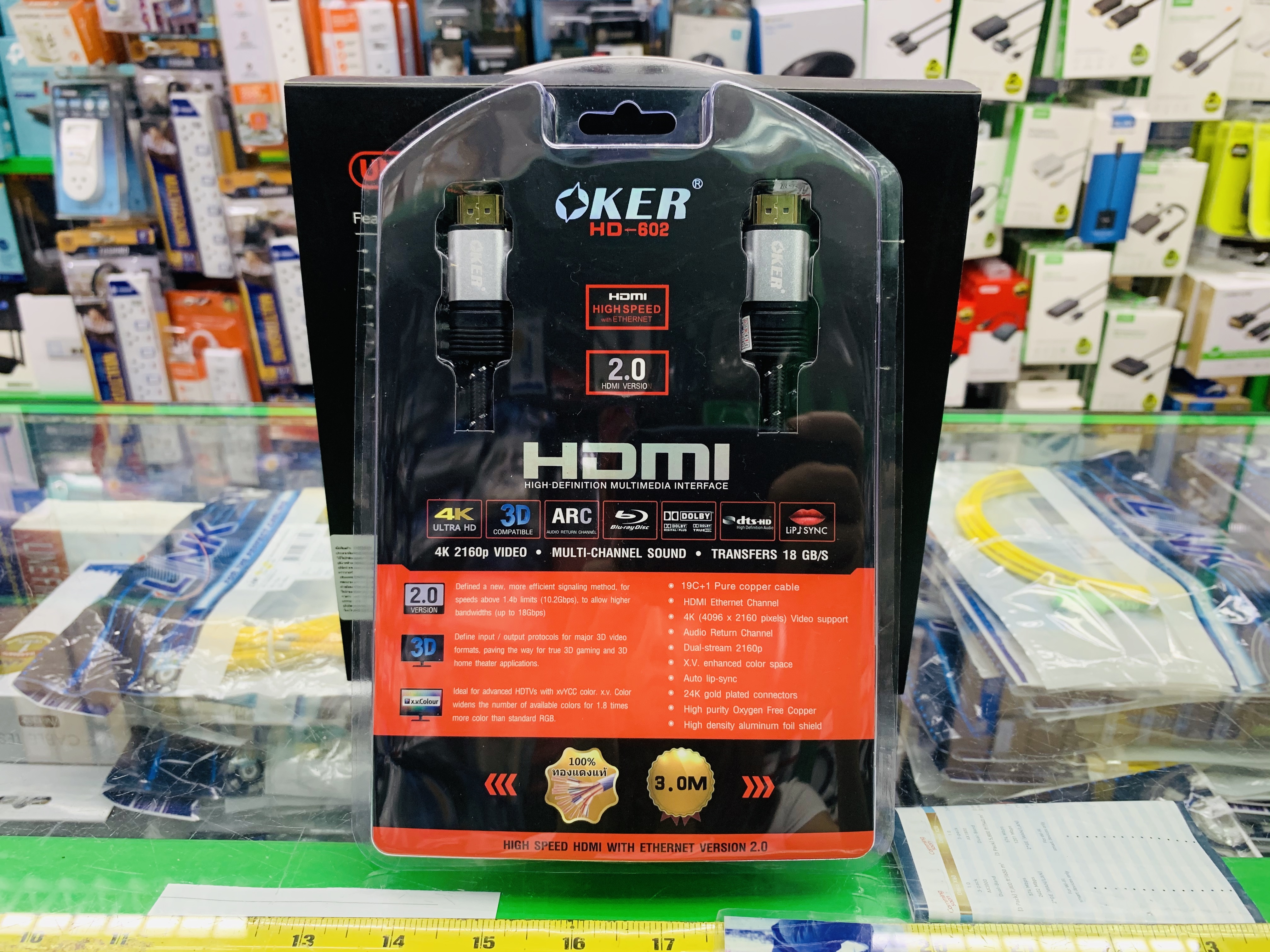 HDMI Cable 3m. V2.0 Oker