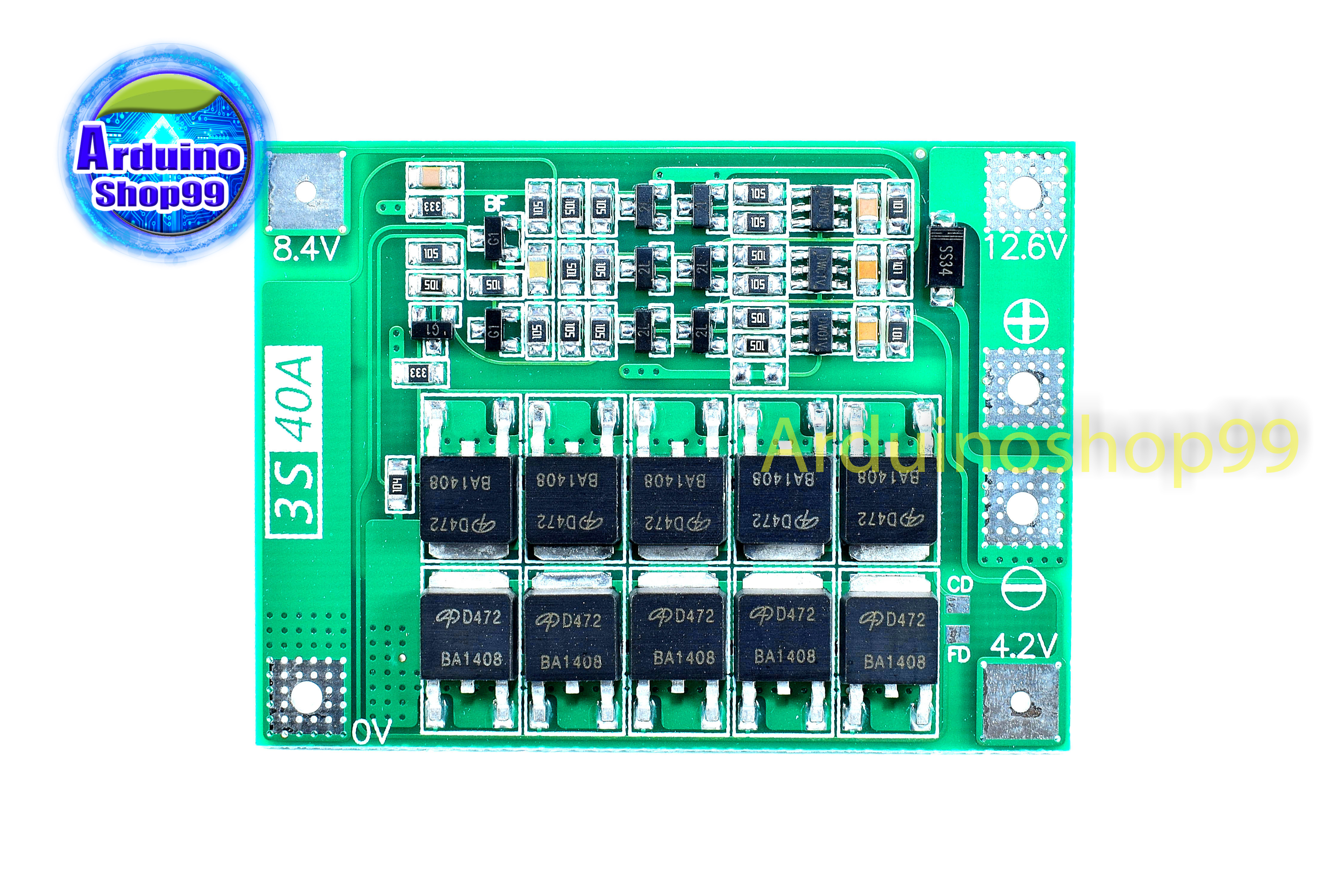 3S 12.6V 40A lithium battery protection board with balanced startable drill