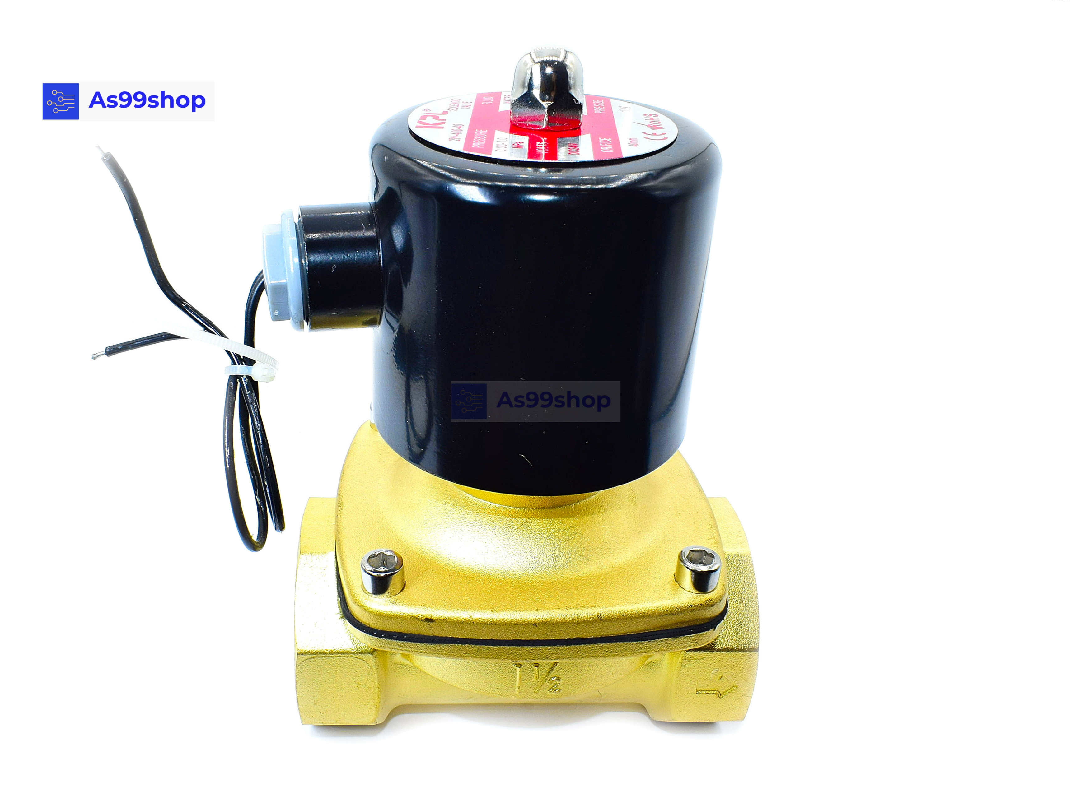 Solenoid Valve โซลินอยด์วาล์วทองเหลือง NC ปกติปิด 1 1/2" 24VDC