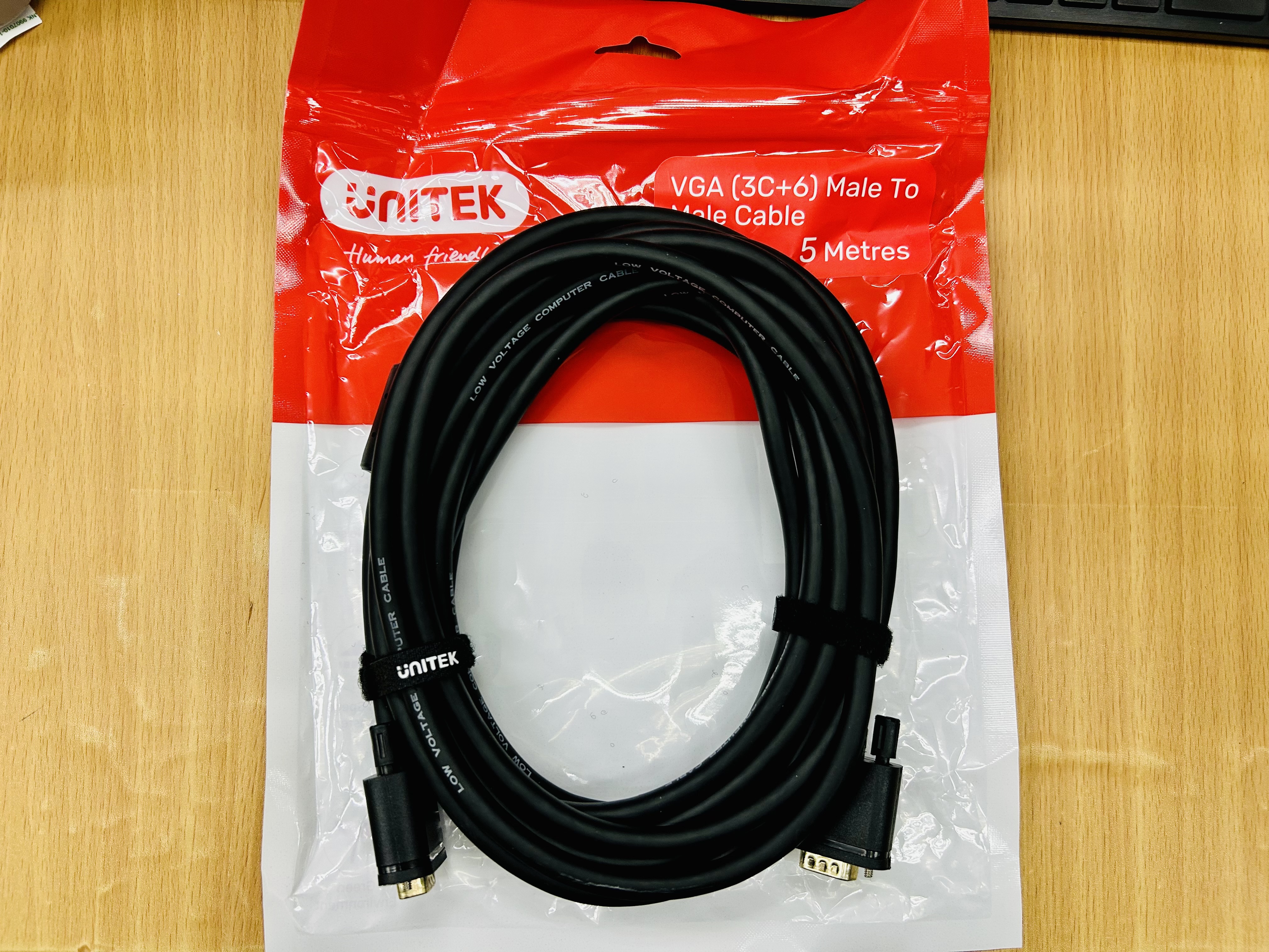 Unitek Y-C505G HD15 VGA (M) to VGA (M)(3C+6) 5m. Cable