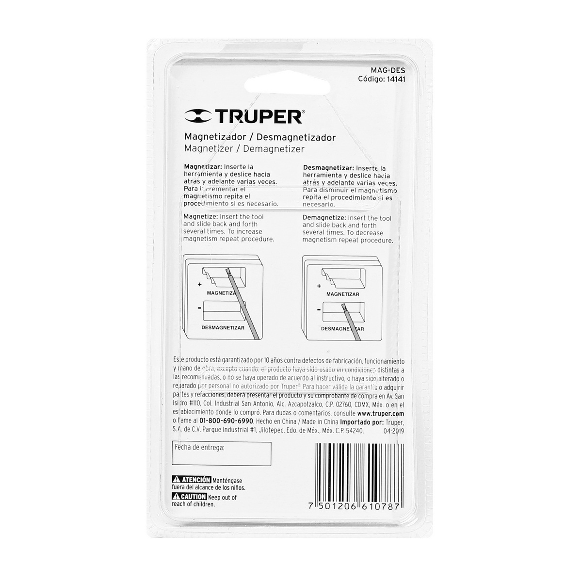 TRUPER 14141 ตัวถอนและอัดแม่เหล็ก สำหรับไขควง