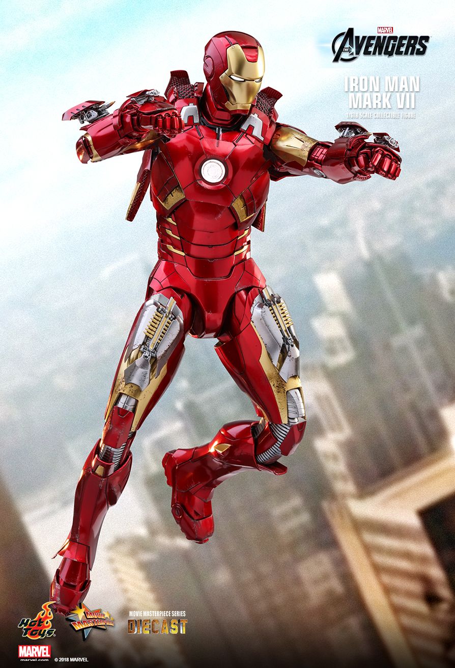 THE AVENGERS IRON MAN MARK VII DIECAST 1/6TH SCALE COLLECTIBLE FIGURE HOTTOYS