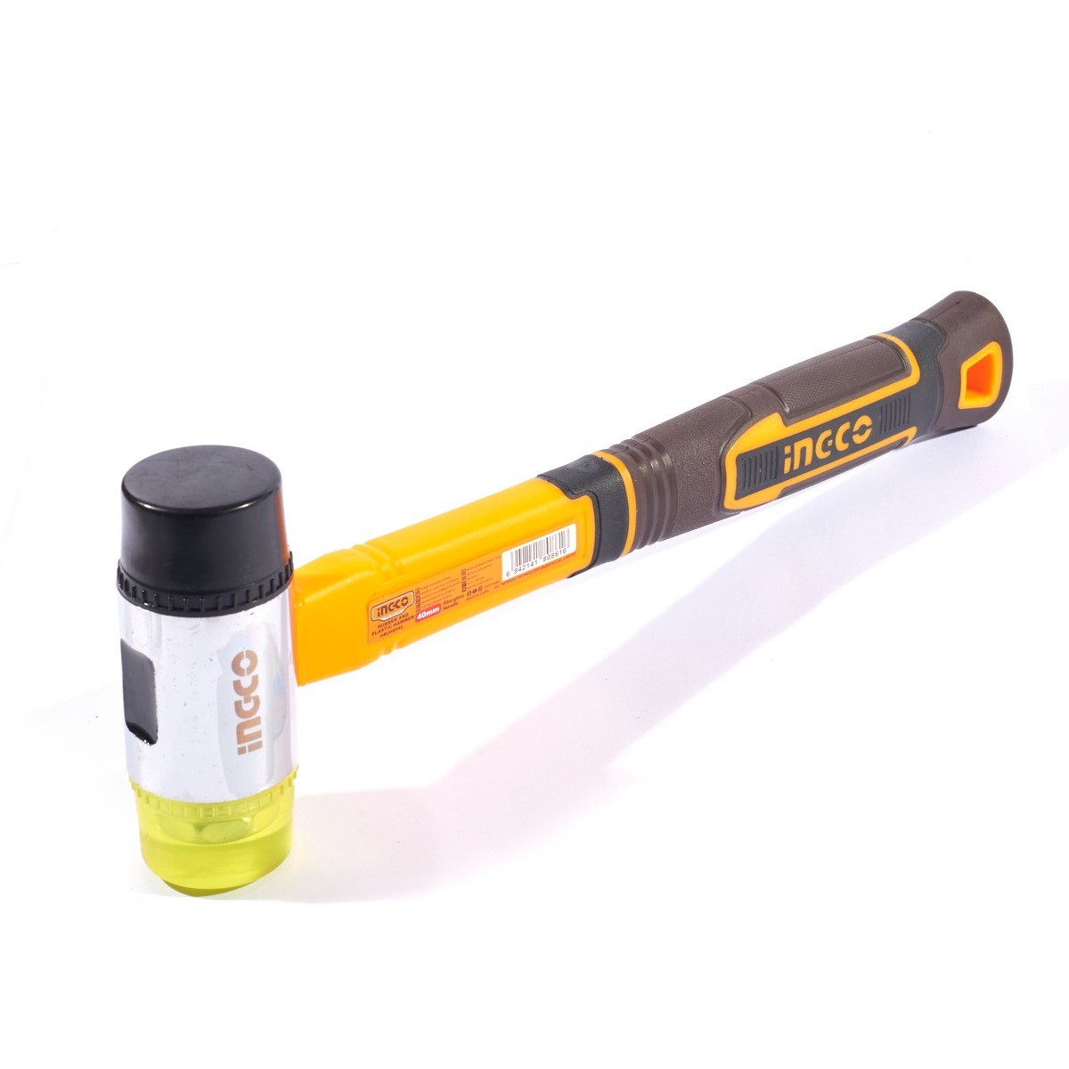 INGCO HRUH8940 ค้อนหัวยาง+หัวพลาสติก ด้ามไฟเบอร์ 40mm