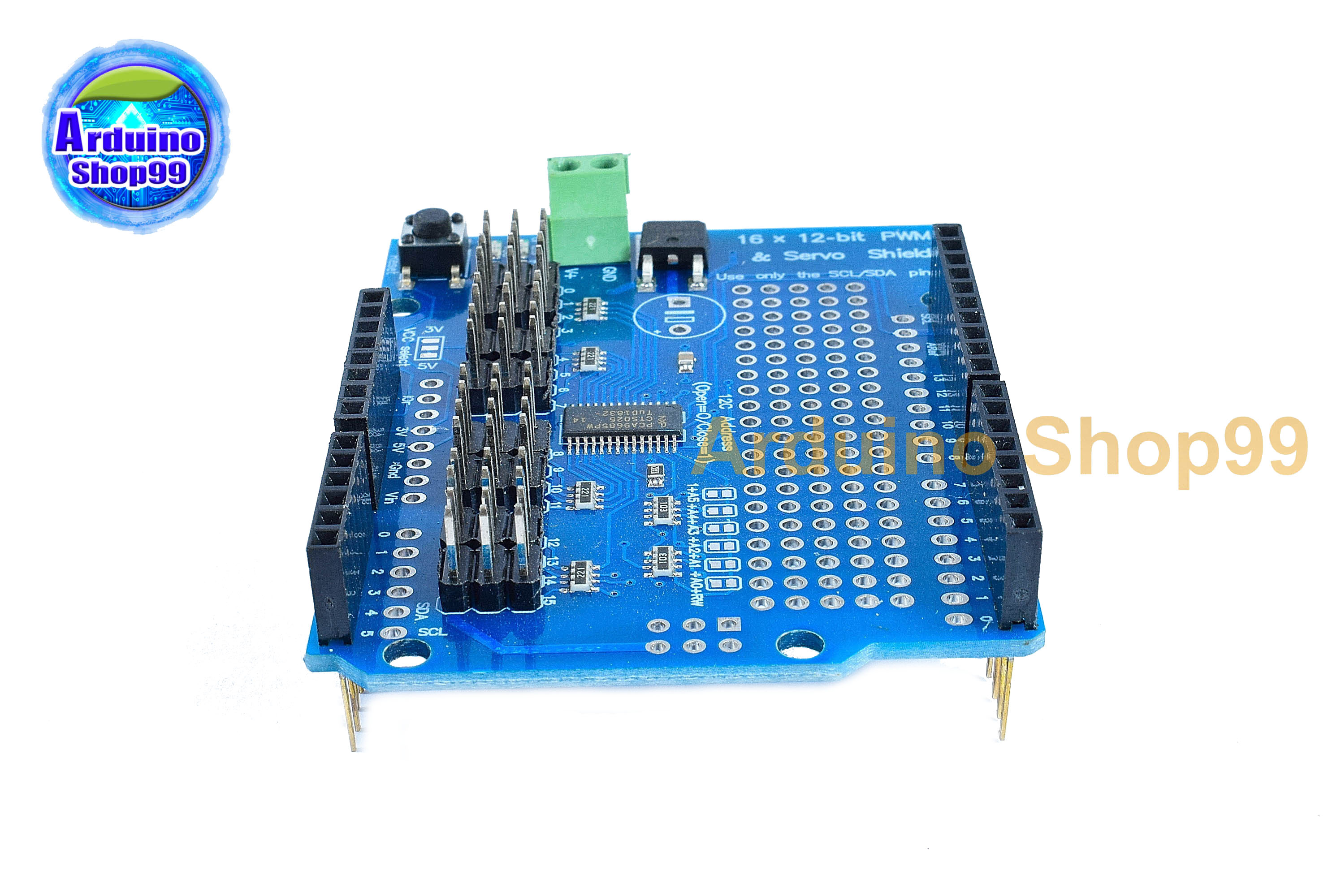 16-Channel 12-bit PWM/Servo Shield 16-way servo drive module