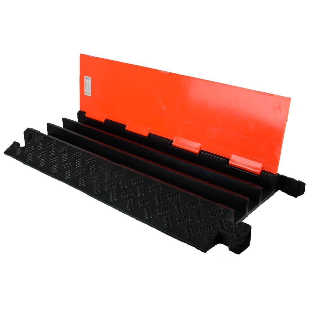 YAMADA ยางป้องกันสายไฟ 3 ช่อง 90x50x7cm สีแดง