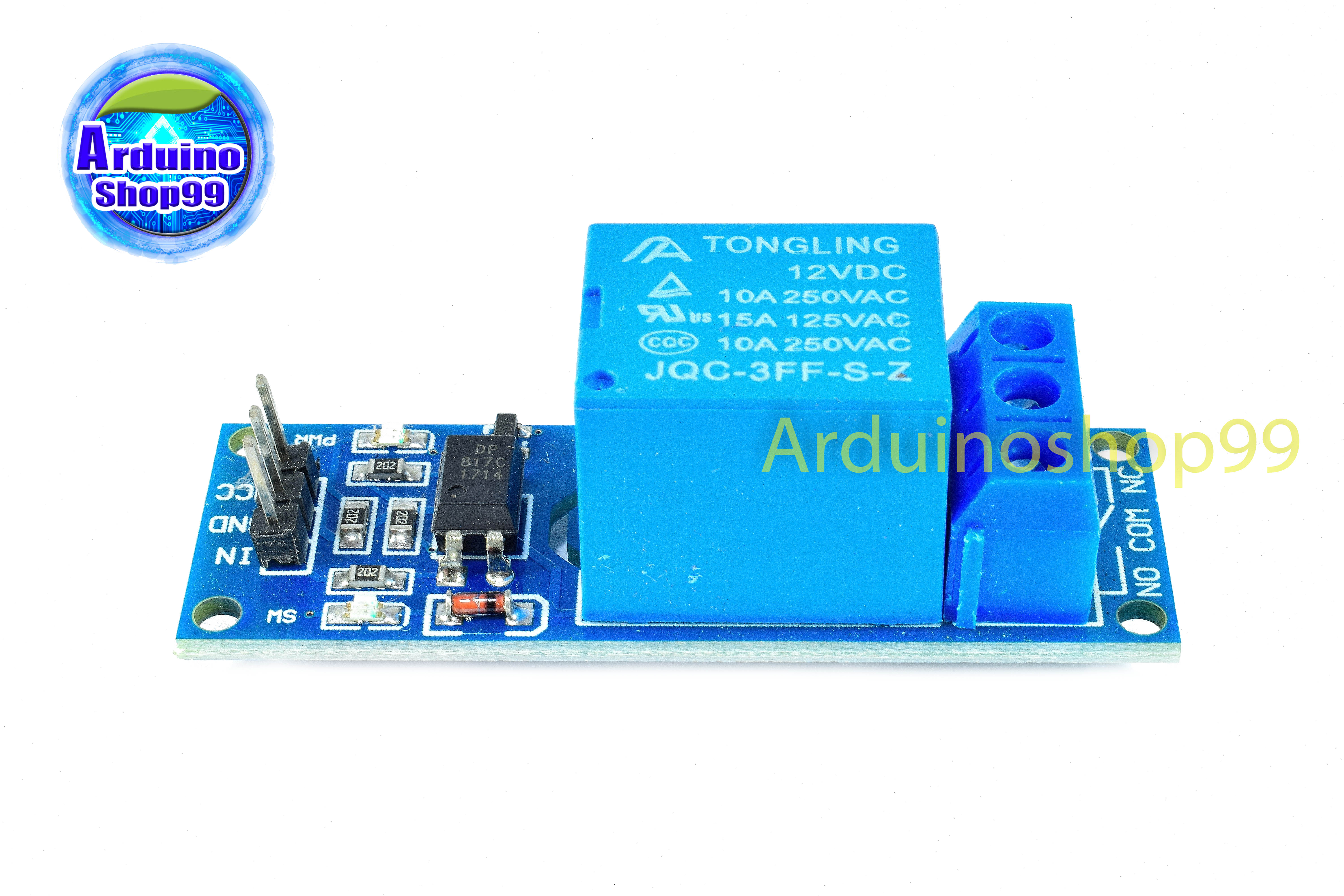 Relay 12V 1 Channel 10 A isolation control Hight trigger