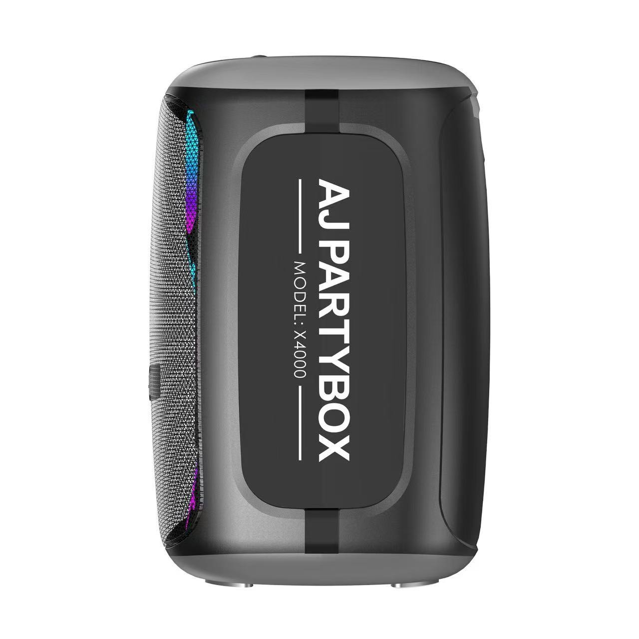 AJ X4000 ลำโพงบลูทูธ Party Box กำลังขับ 150วัตต์ ชาร์จไฟบ้านได้ แถมไมค์ลอย 2 ตัว พร้อมรีโมท รับประกัน 1 ปี