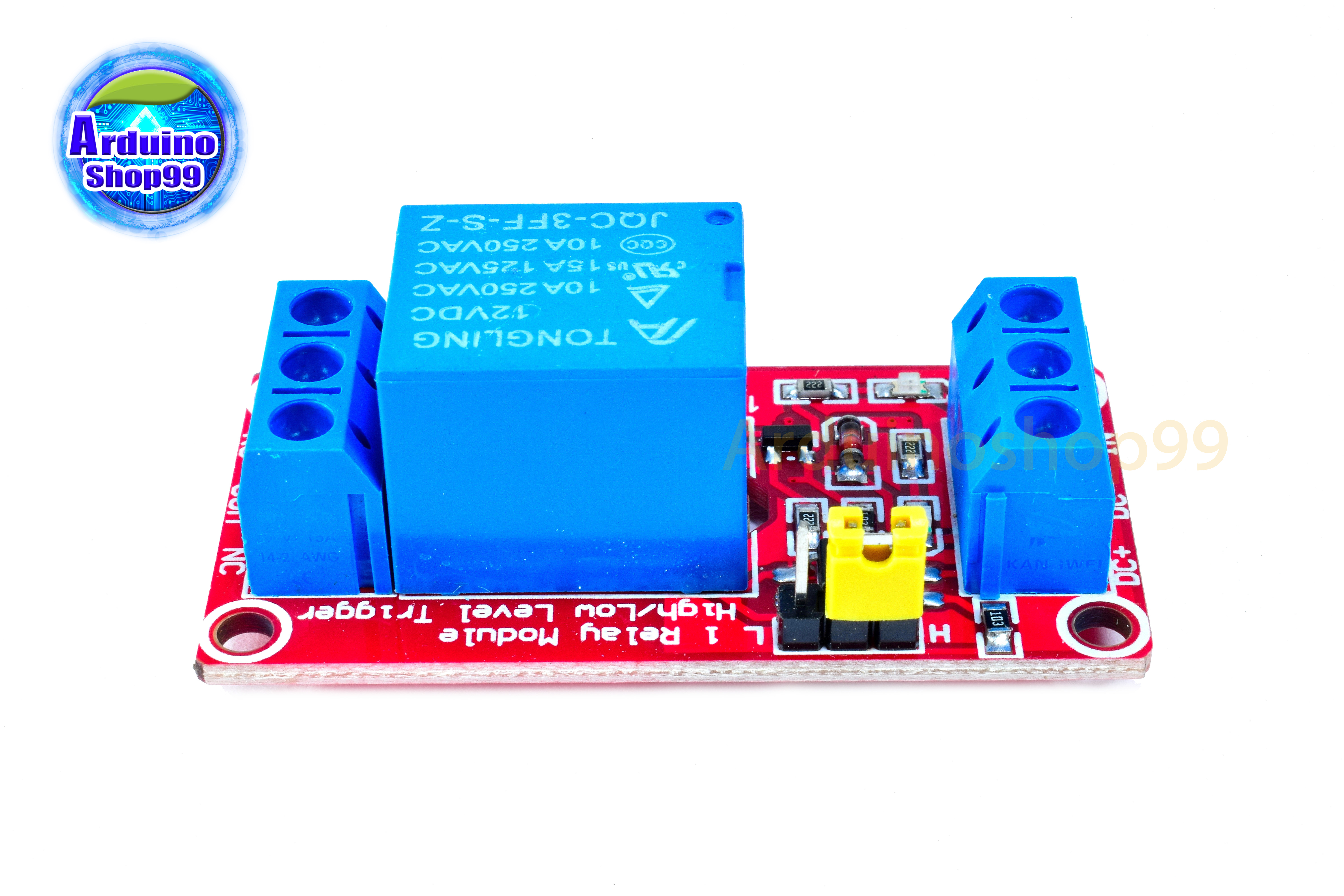 Relay 12V 1 Channel 10A 250V แบบ Active High/Low