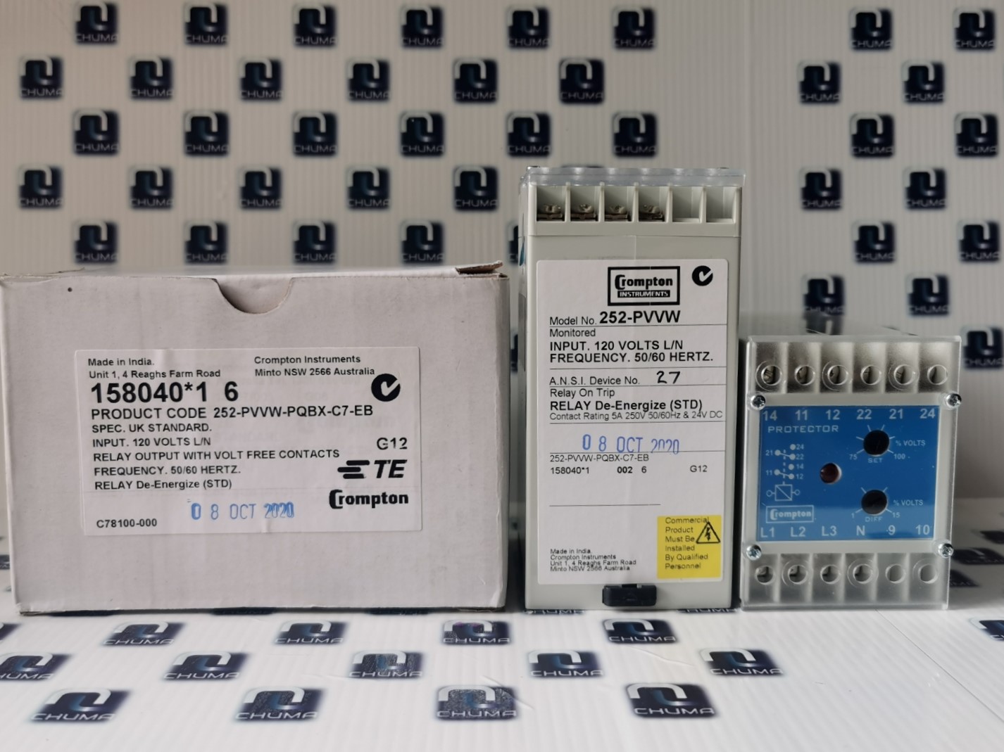 Crompton Instruments, relay, meter,controller, 252-PVVW, 252-PVVW-PQBX-CY-EB