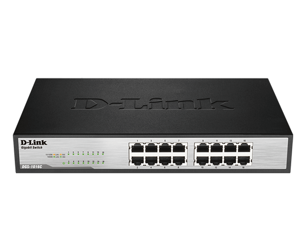 D-Link 16-Port Gigabit Unmanaged Switch DGS-1016C