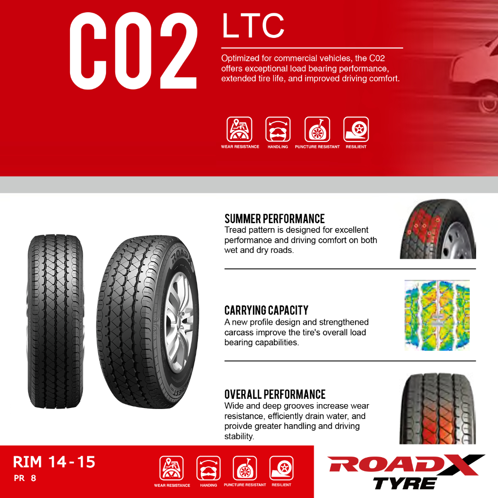 ยางROADX RXQUEST CO2 ขนาด 215/70-15ราคาพิเศษ สั่งได้