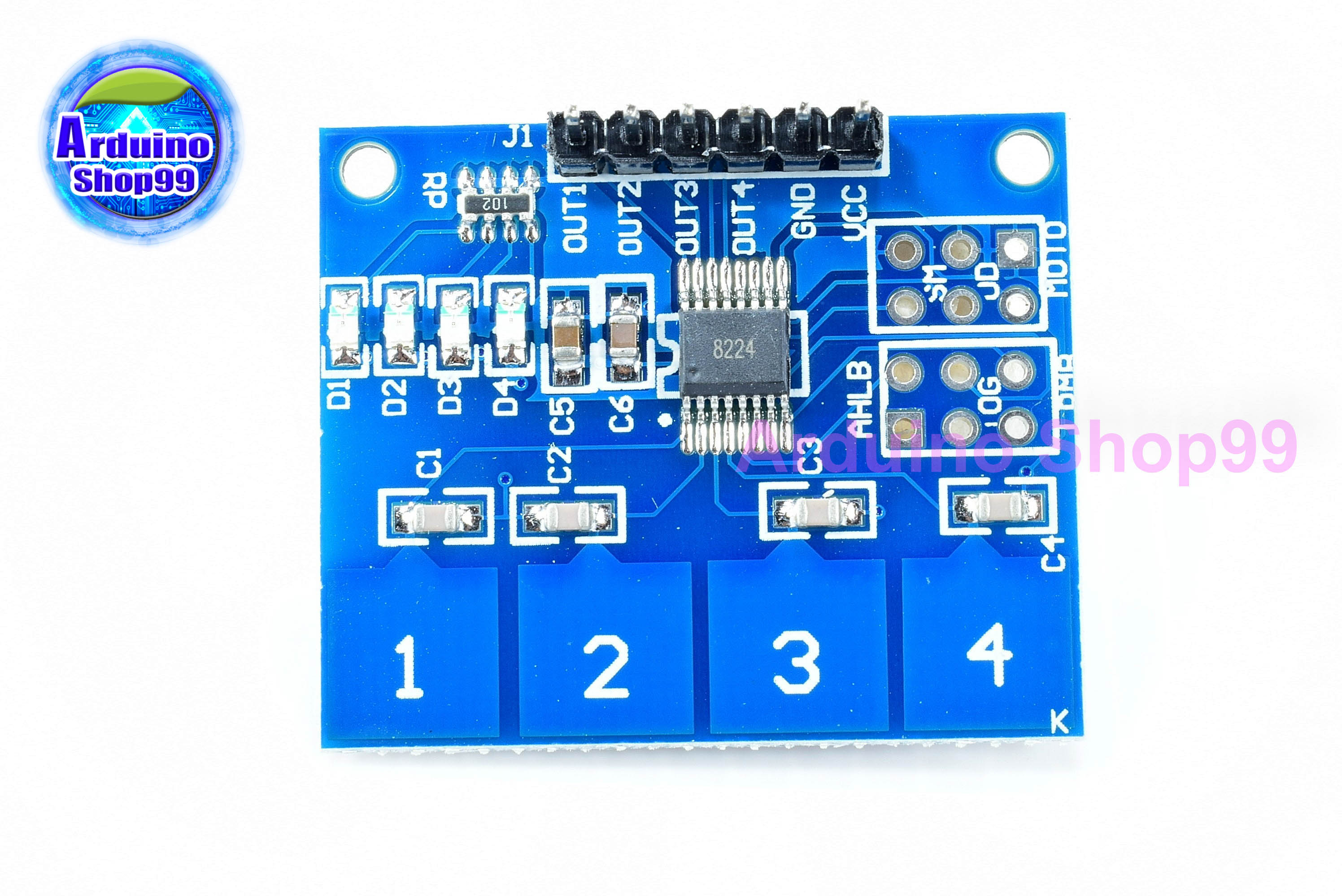 4-channel TTP224 capacitive touch module digital touch sensor human body touch switch TTP224