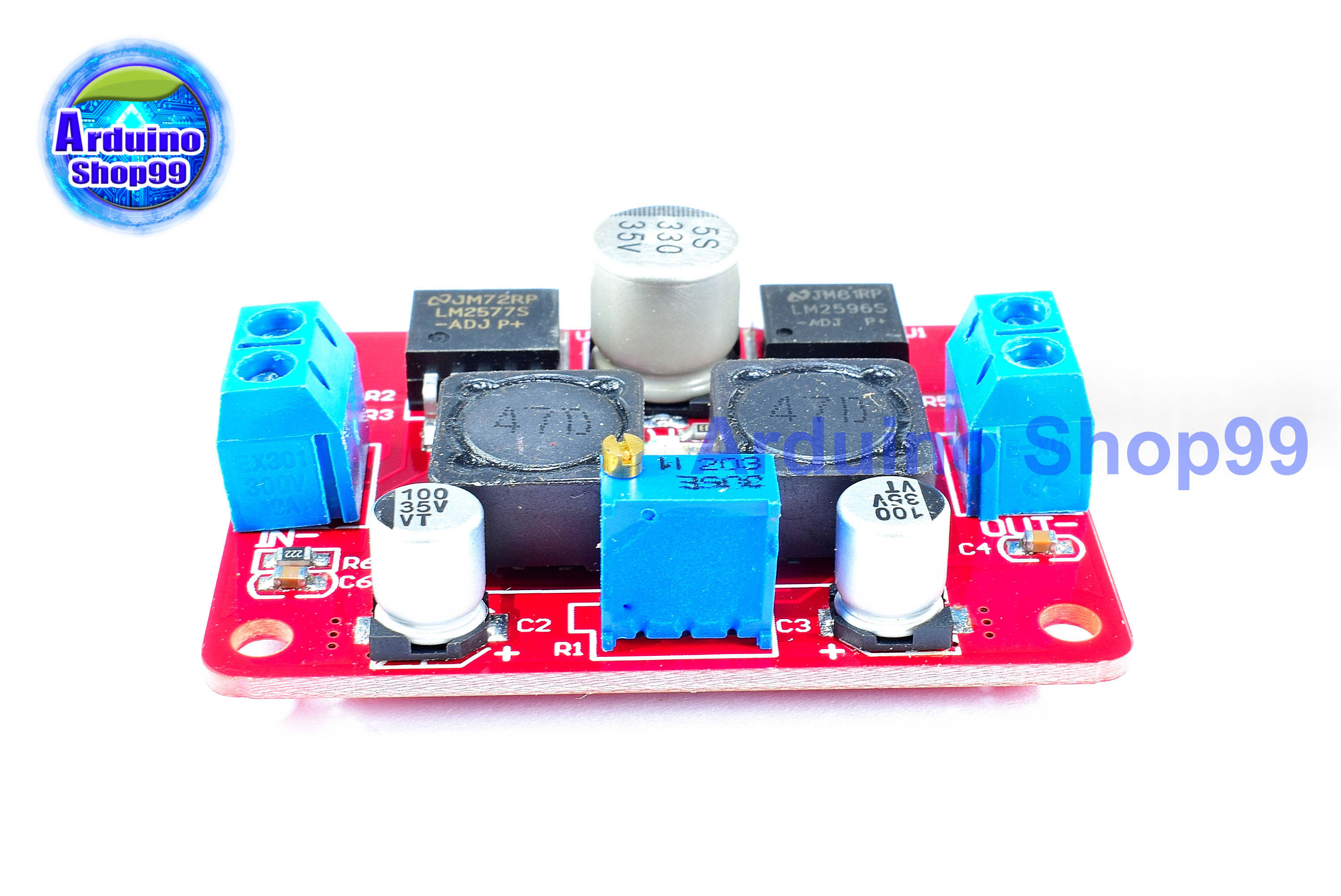 LM2577S + LM2596S DC3.5-28V to 1.25V-26V dc-dc step up down 3.7V 5V 9V 12V buck boost converter for solar panel