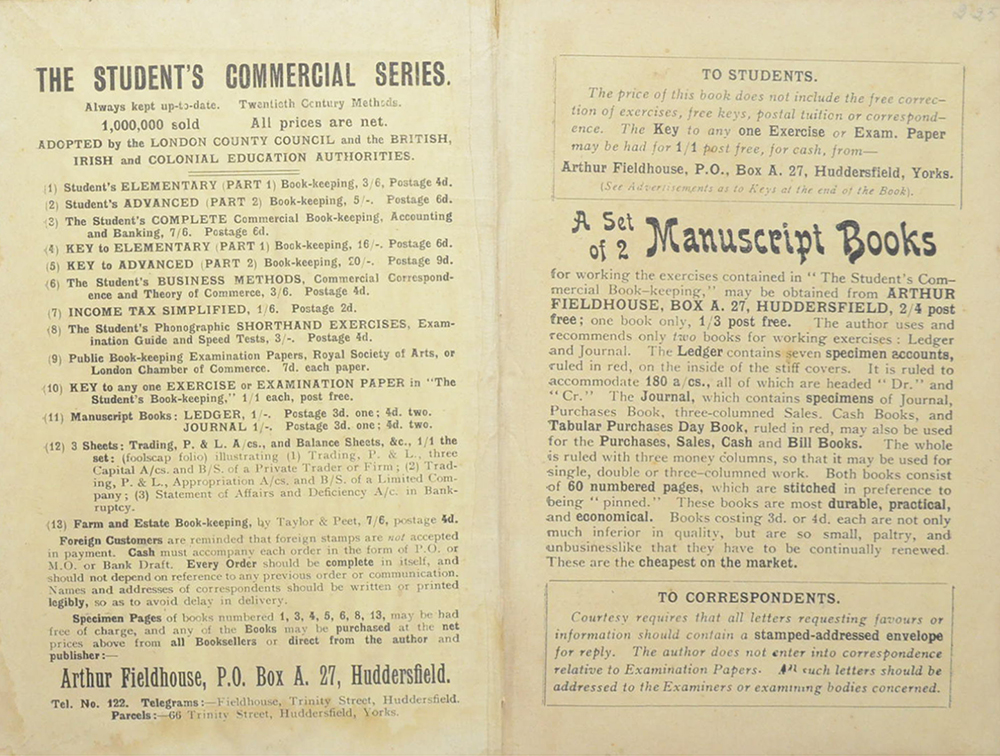 THE STUDENTS ELEMENTARY COMMERCIAL BOOK-KEEPING