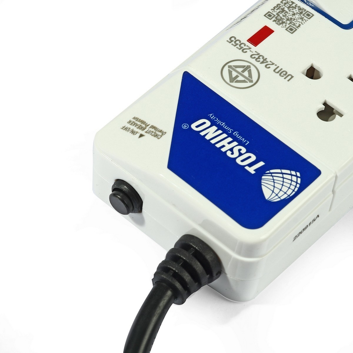 TOSHINO ET-913 ปลั๊กพ่วง 3ช่อง/ 3สวิตซ์/ 3เมตร 10A/2300W