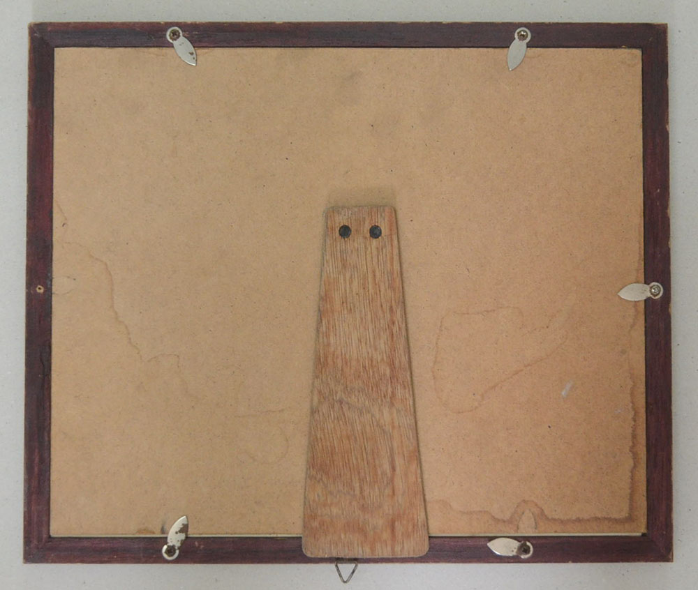 ภาพพิมพ์พระบาทสมเด็จพระเจ้าอยู่หัวภูมิพลอดุลยเดชและหลวงปู่หล้า เขมปัตโต (พร้อมกรอบ)