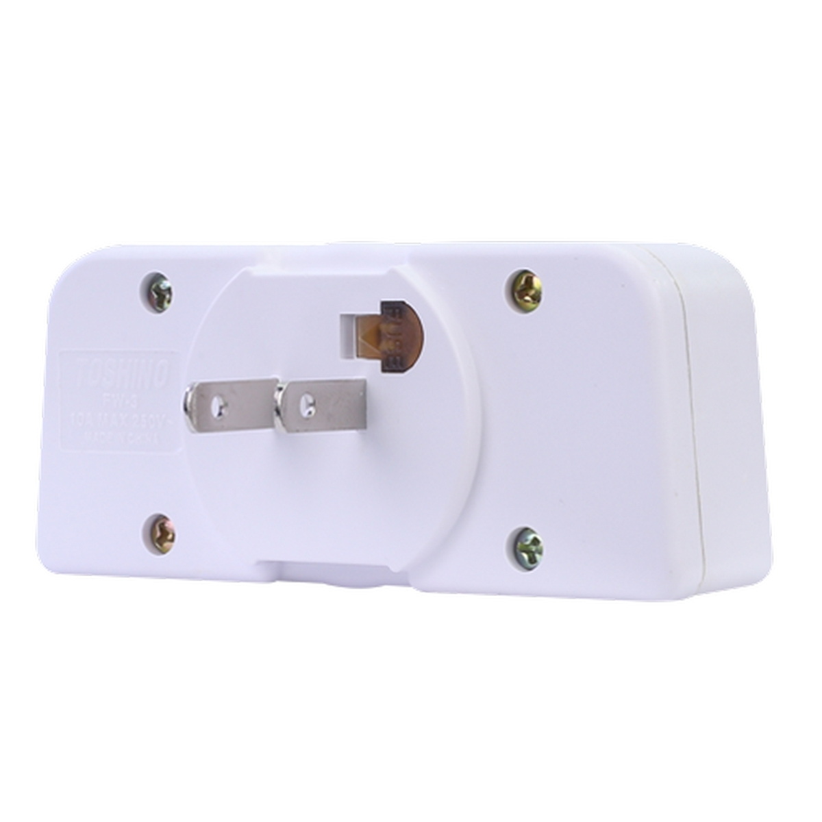 TOSHINO FW-3 ปลั๊กแปลง 3 ช่อง 2 ขาแบน 10A/2200W (มีฟิวส์)