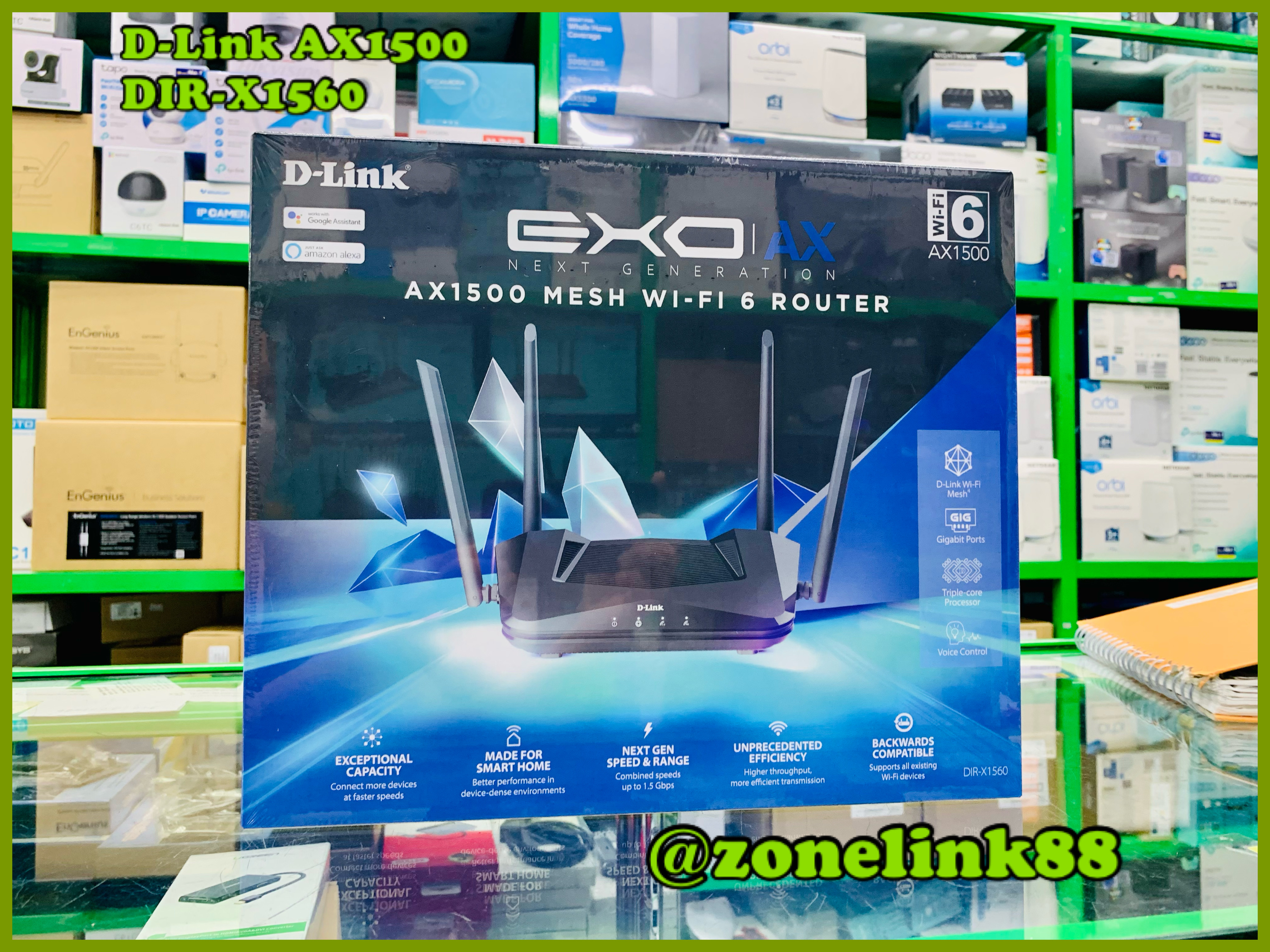 D-Link EXO AX AX1500 Wi-Fi 6 Router DIR-X1560