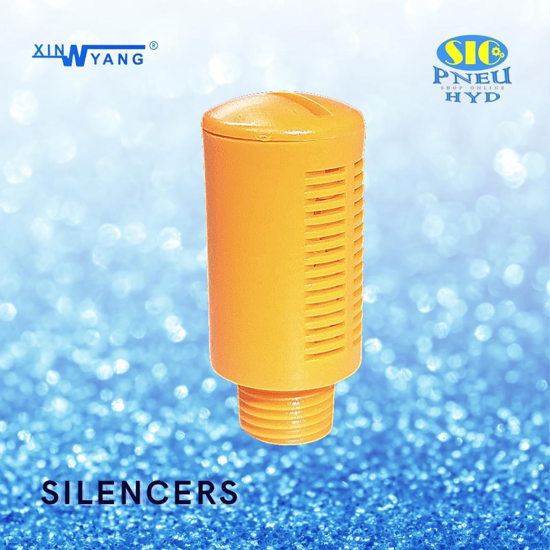 PSL : PLASTIC SILENCER ตัวเก็บเสียงพลาสติก เกลียว 1/8" - 3/4" PT