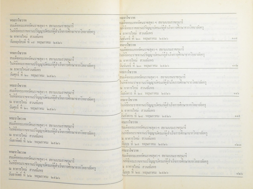 พระบรมราโชวาทและพระราชดำรัส พุทธศักราช 2526