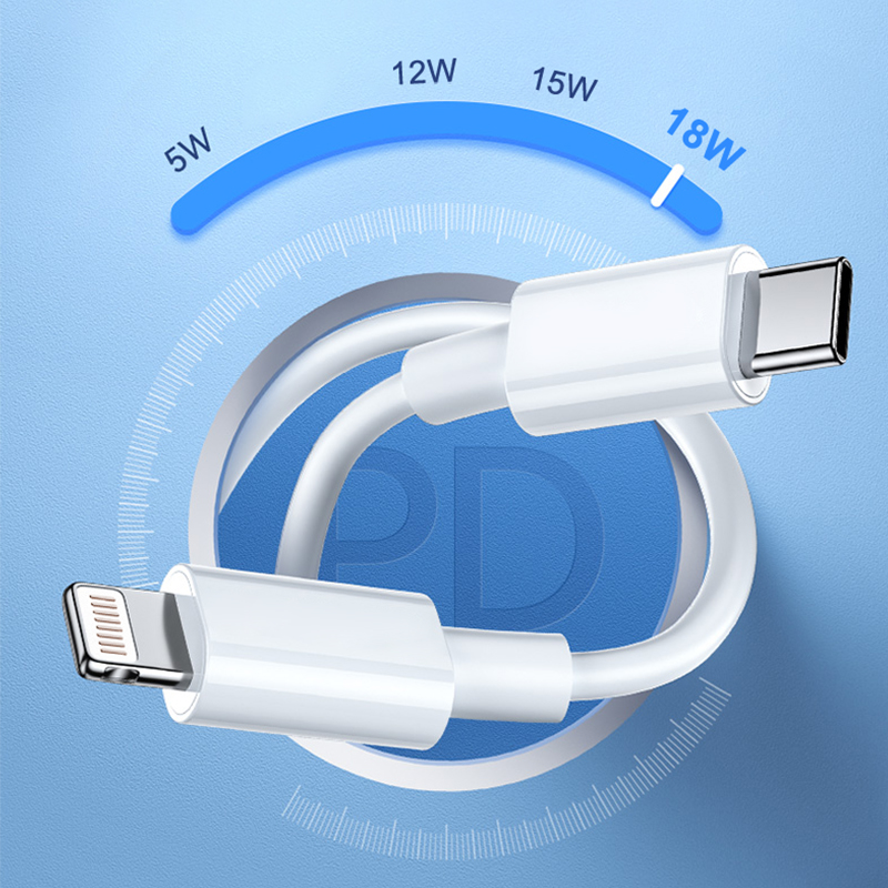 d-power สายชาร์จไอโฟน รุ่น F1080 Type-C to Lightning MFi Certified ชิปเเท้ Fast charge PD18W รับประกัน 1 ปี