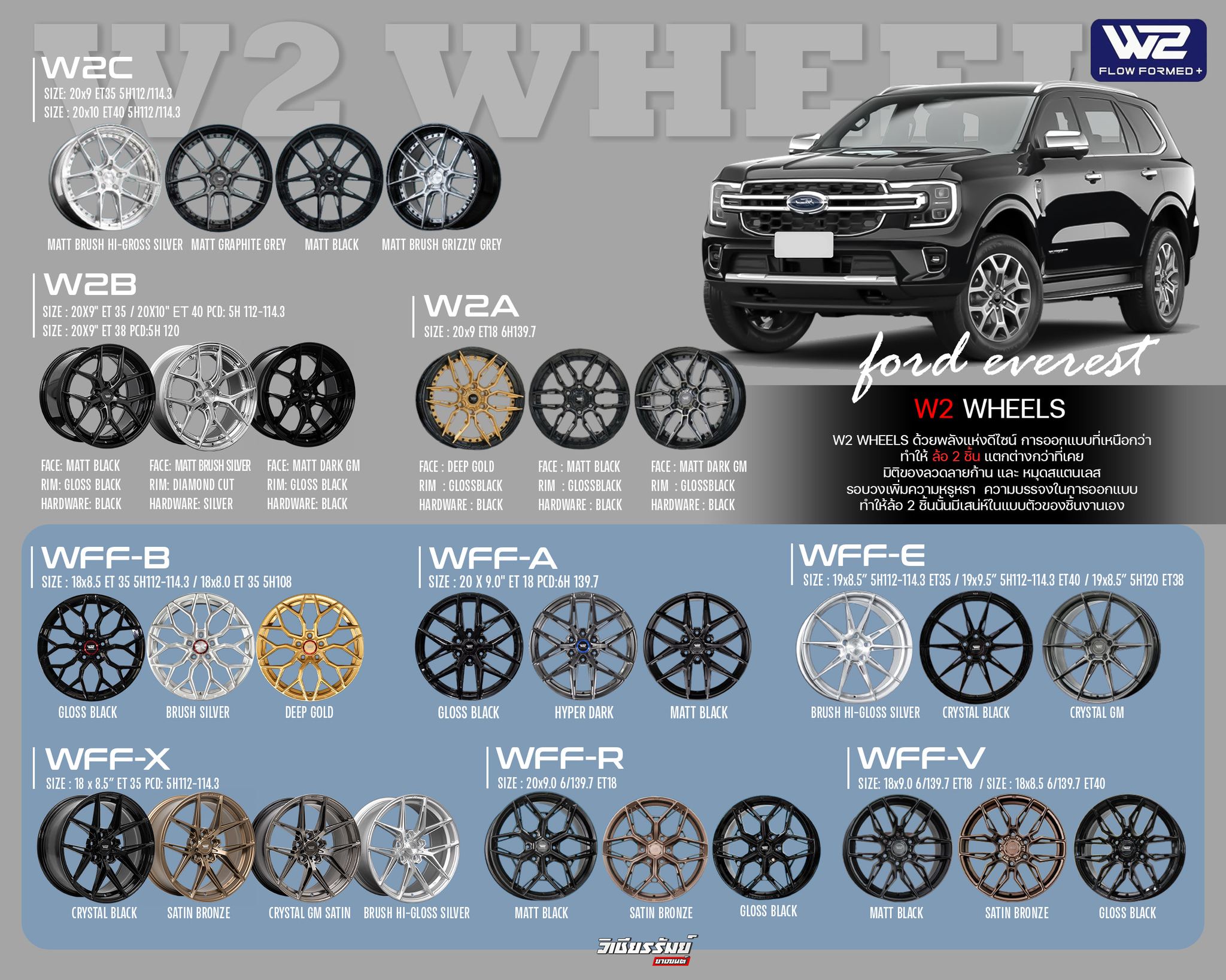 ล้อ W2Wheels ขอบ 18 ขอบ19 ขอบ 20 สั่งได่ ที่เรา