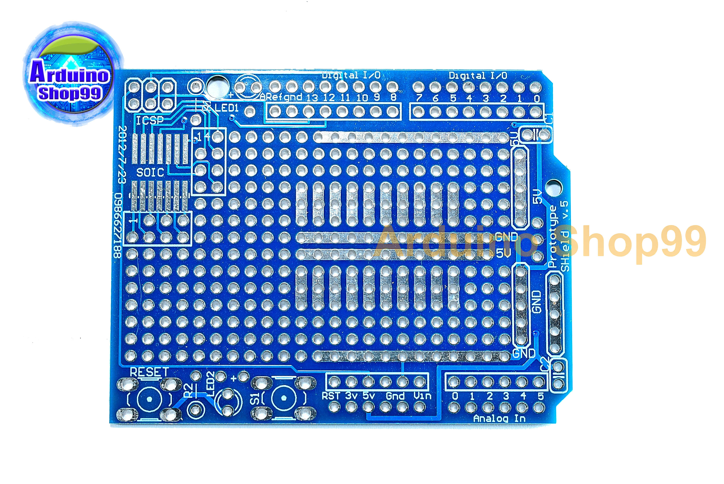ProtoShield prototype expansion board PCBบอร์ดเอนกปะสงค์ 2 ด้าน สำหรับ UNO-R3